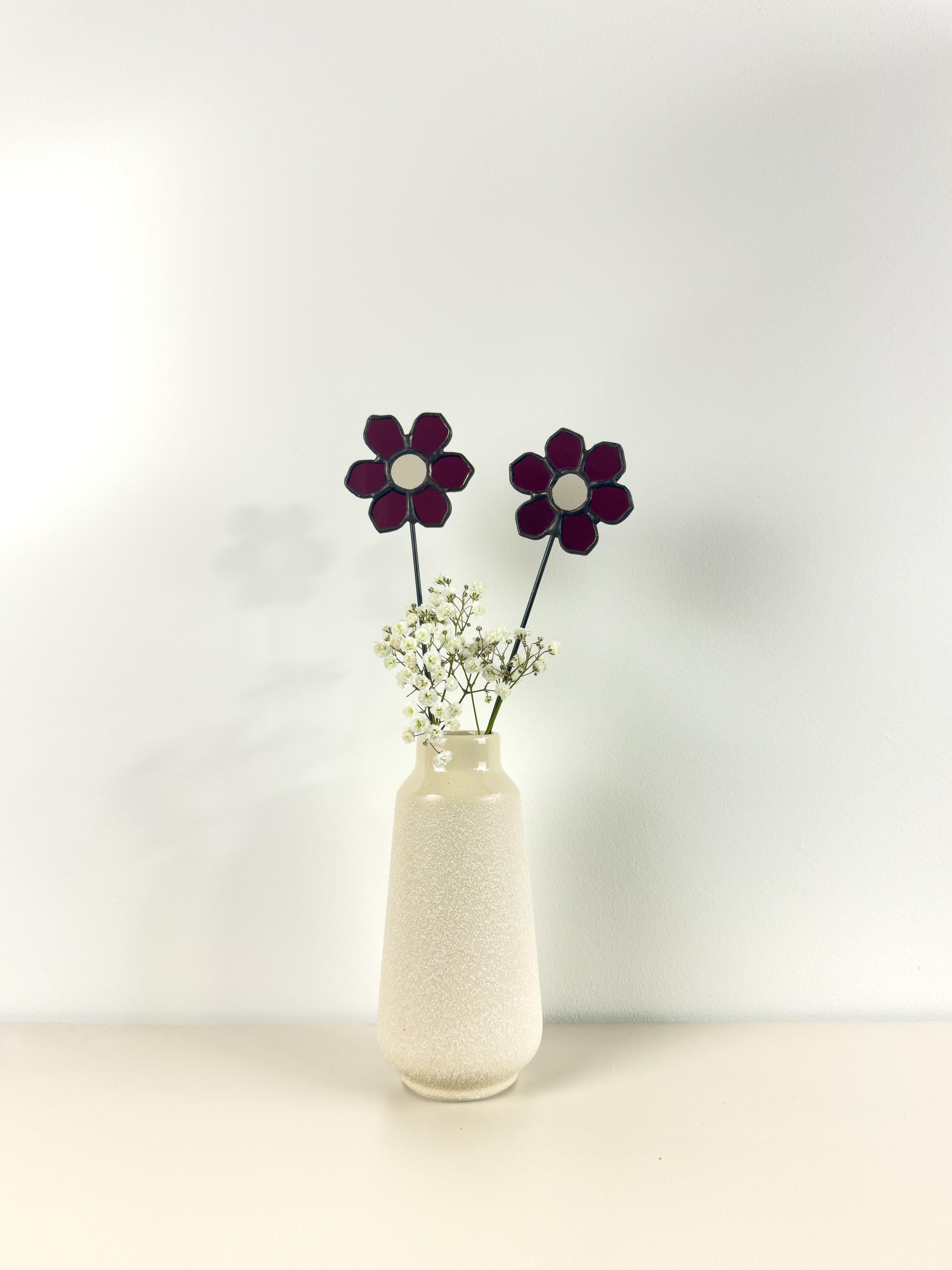 Tiffany Stained Glass Cosmos Flower – Handmade Art Flower