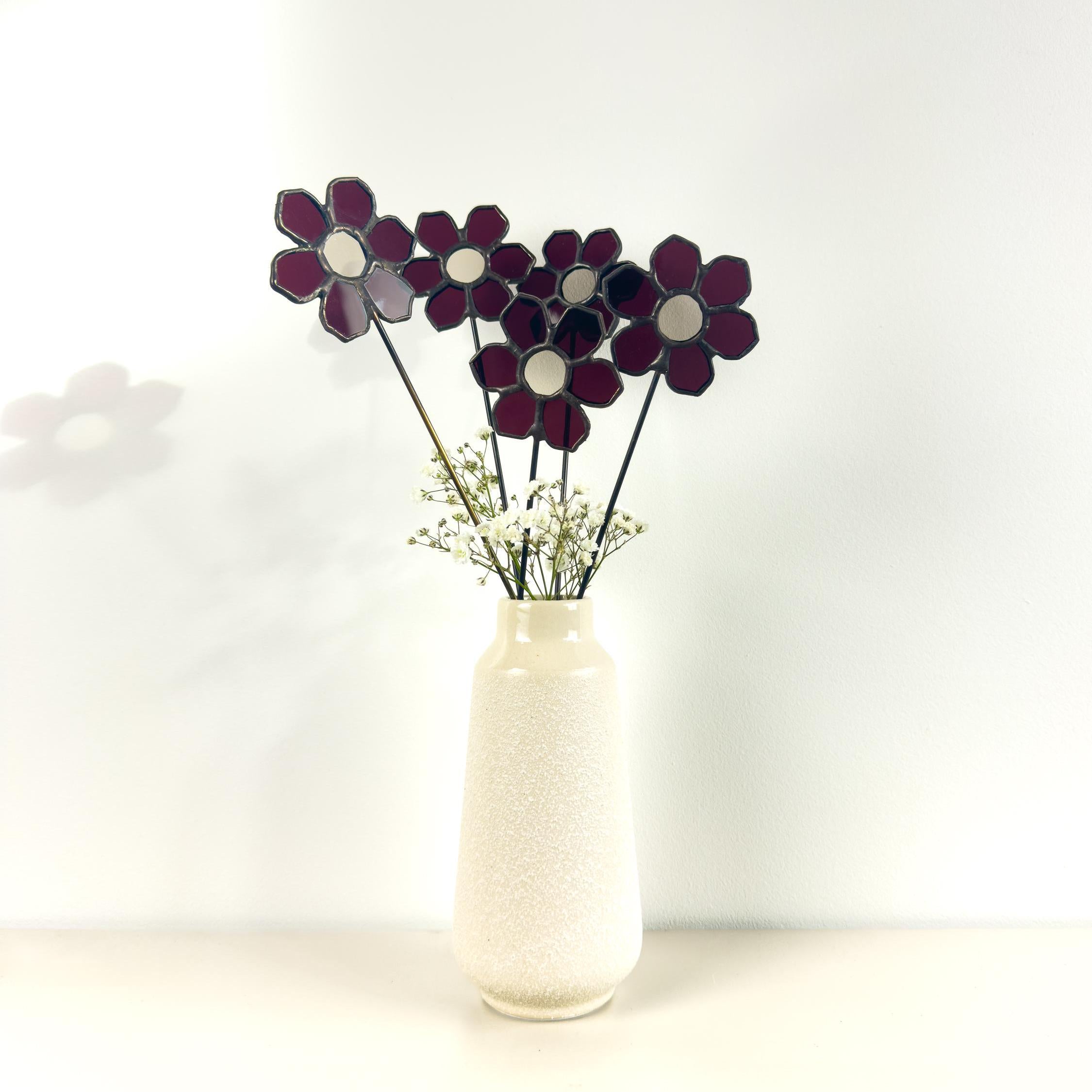 Tiffany Stained Glass Cosmos Flower – Handmade Art Flower