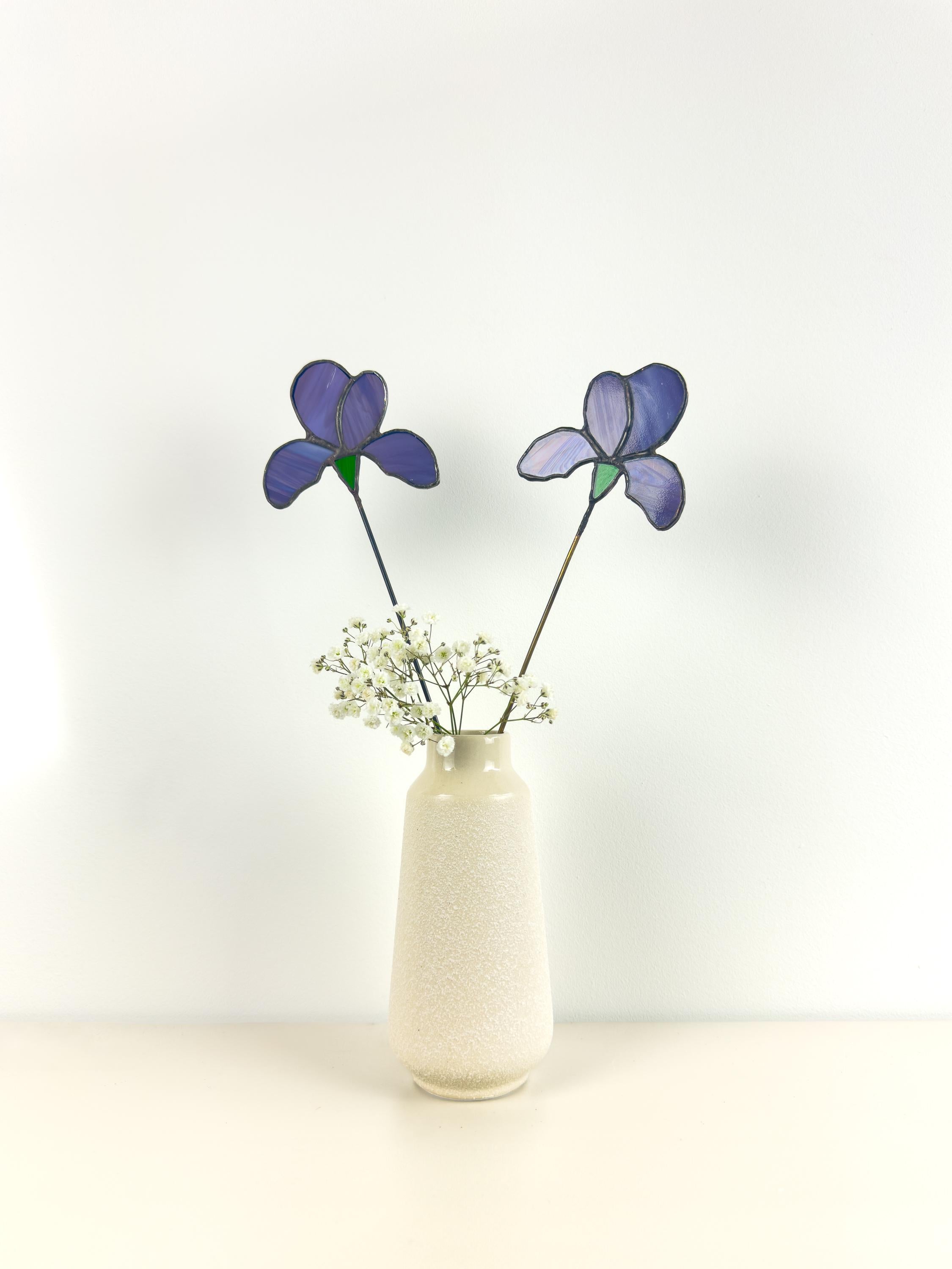 Tiffany Stained Glass Iris – Handmade Art Flower