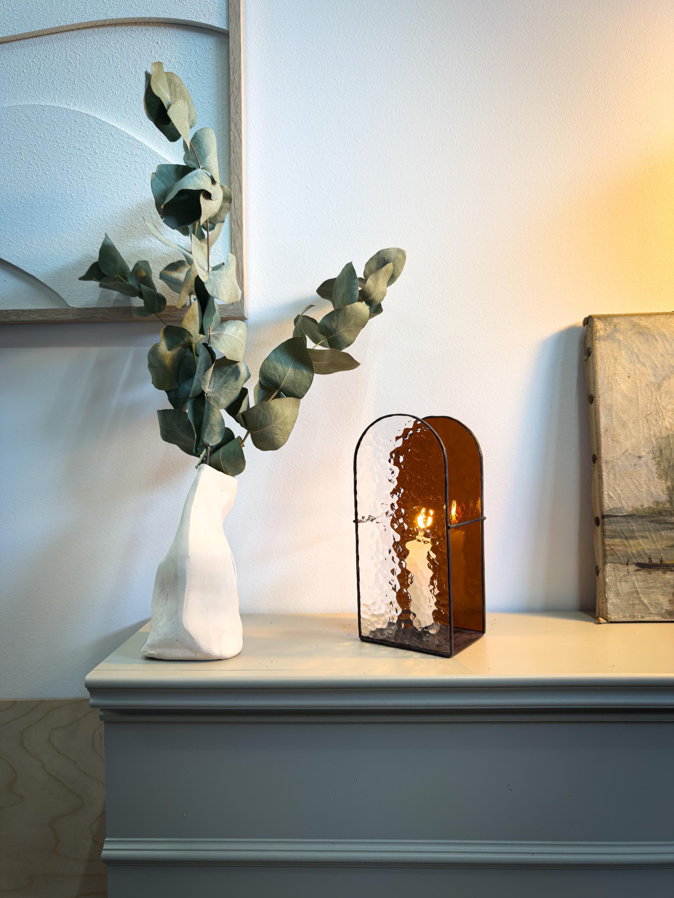 Luminous Form – Tiffany Stained Glass Candle Holder