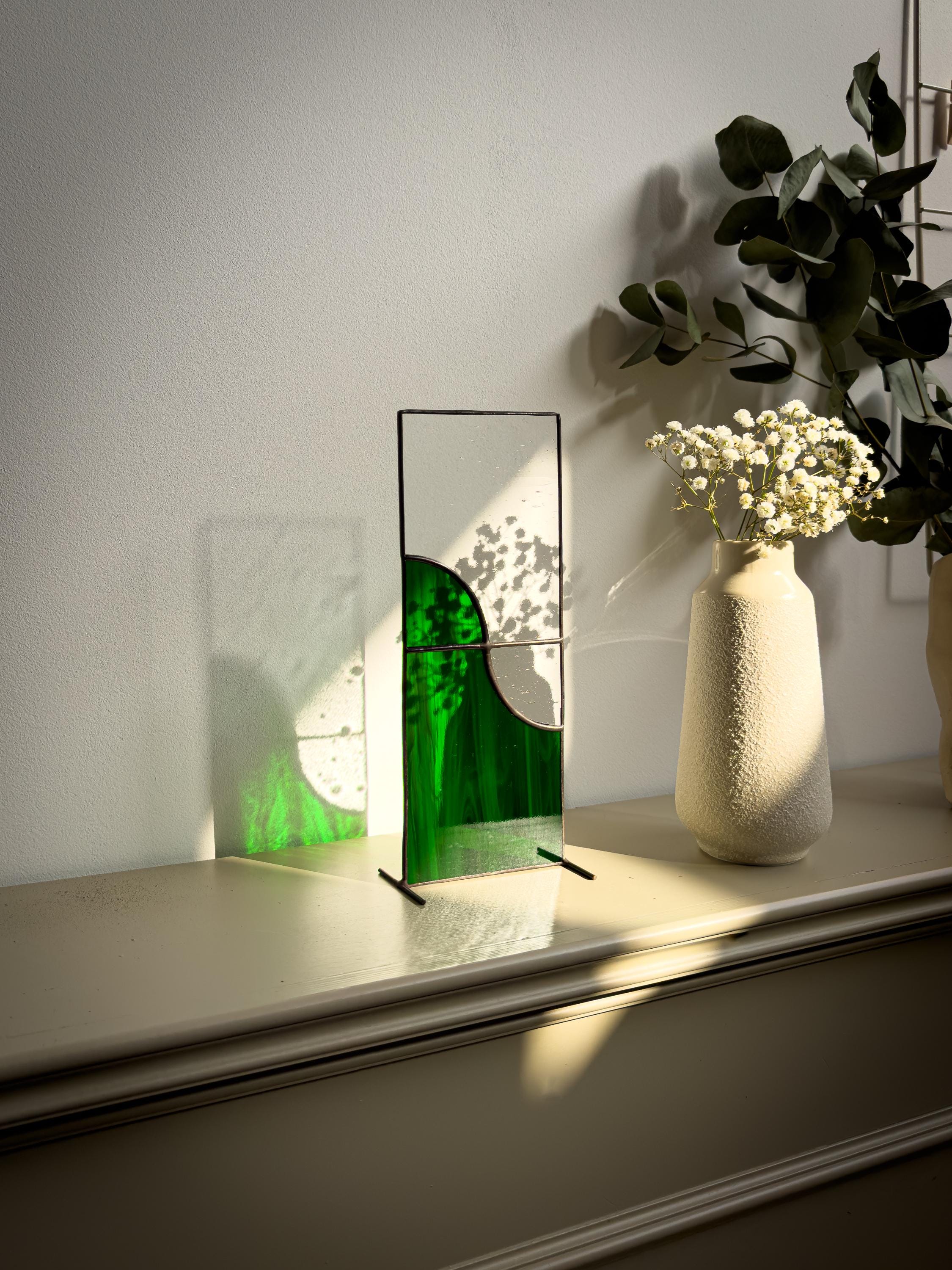 Japandi Stained Glass Suncatcher - longsize