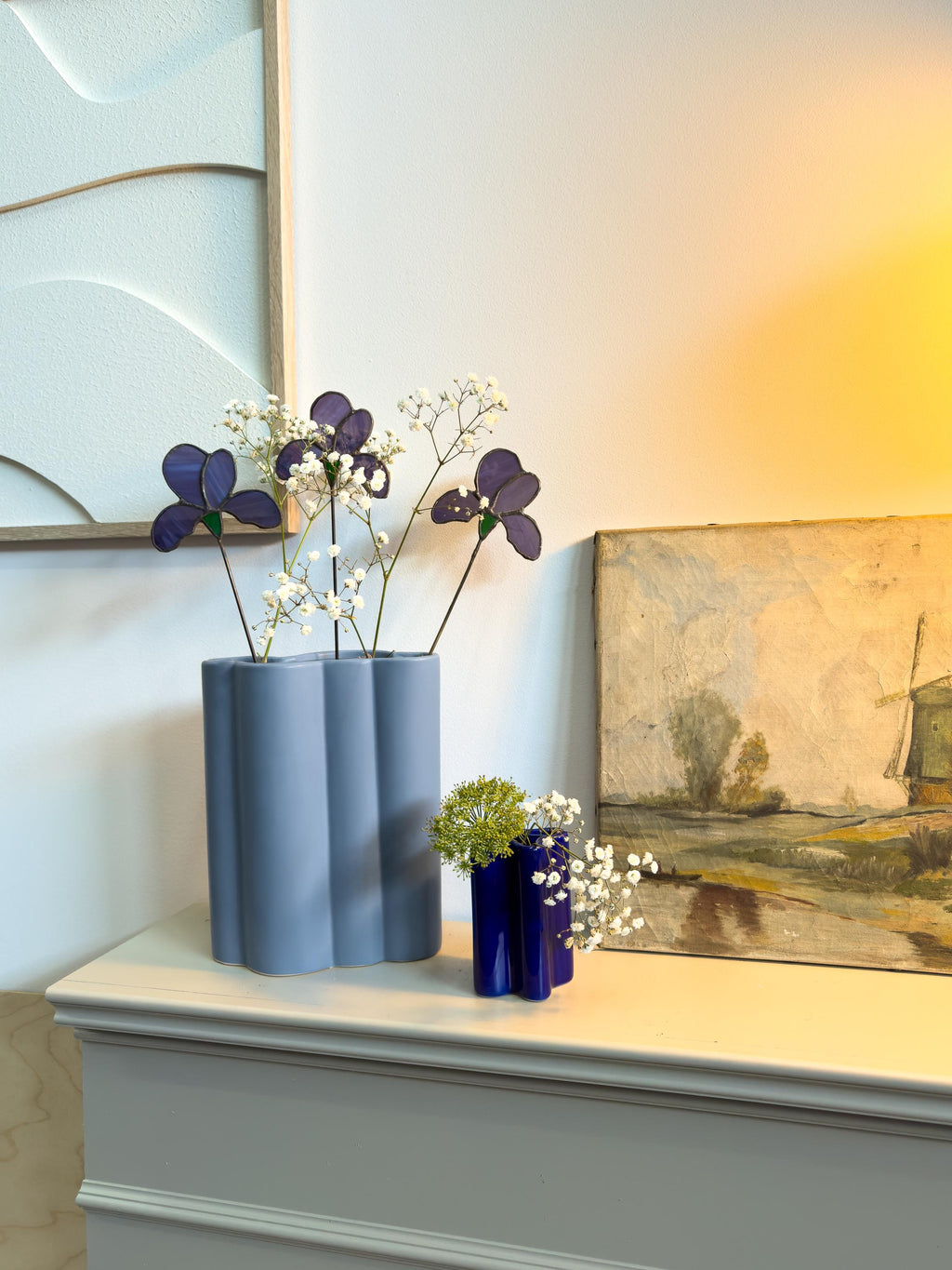 Tiffany Stained Glass Iris – Handmade Art Flower