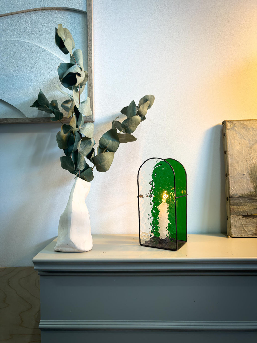 Luminous Form – Tiffany Stained Glass Candle Holder