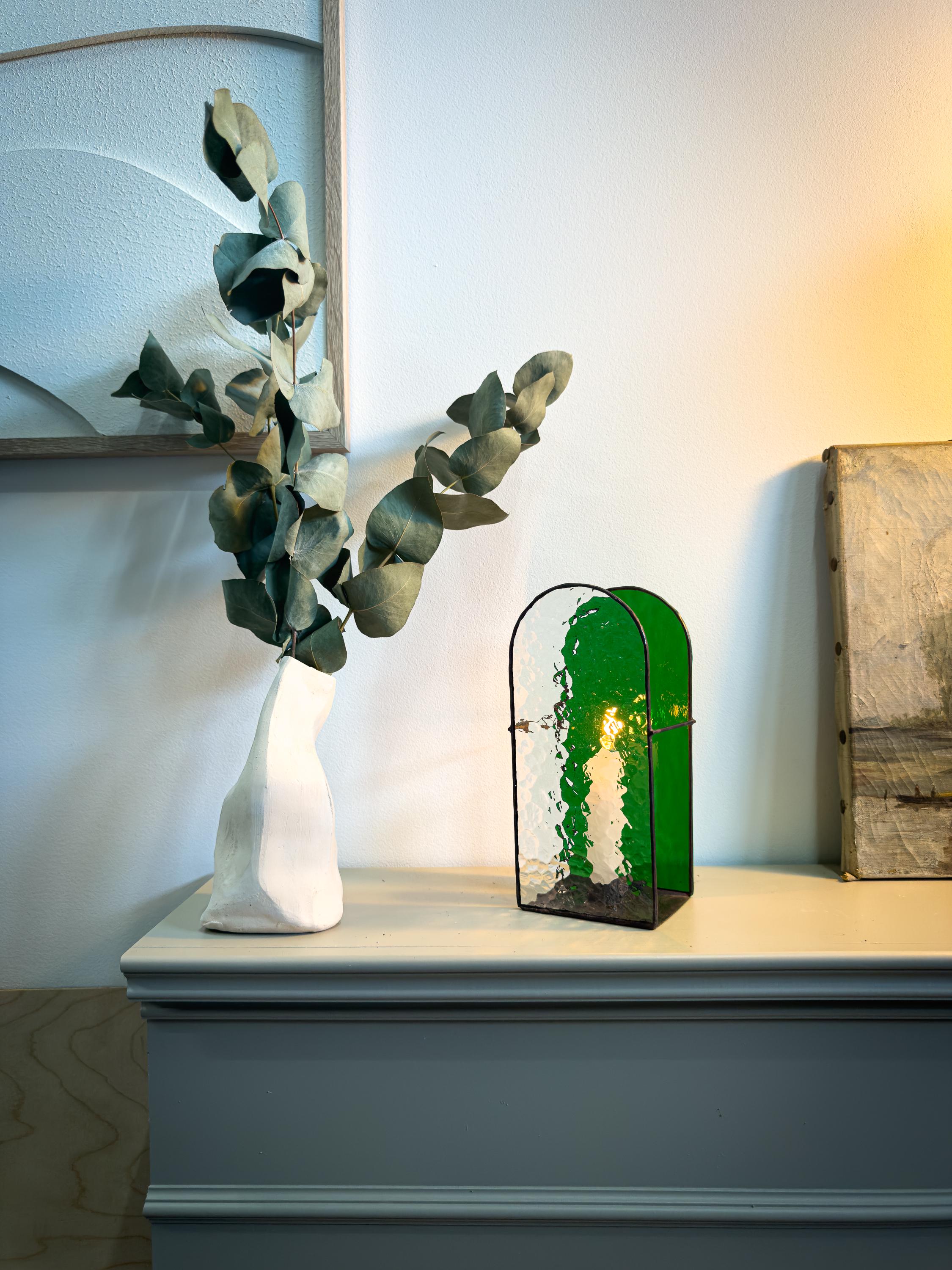 Luminous Form – Tiffany Stained Glass Candle Holder