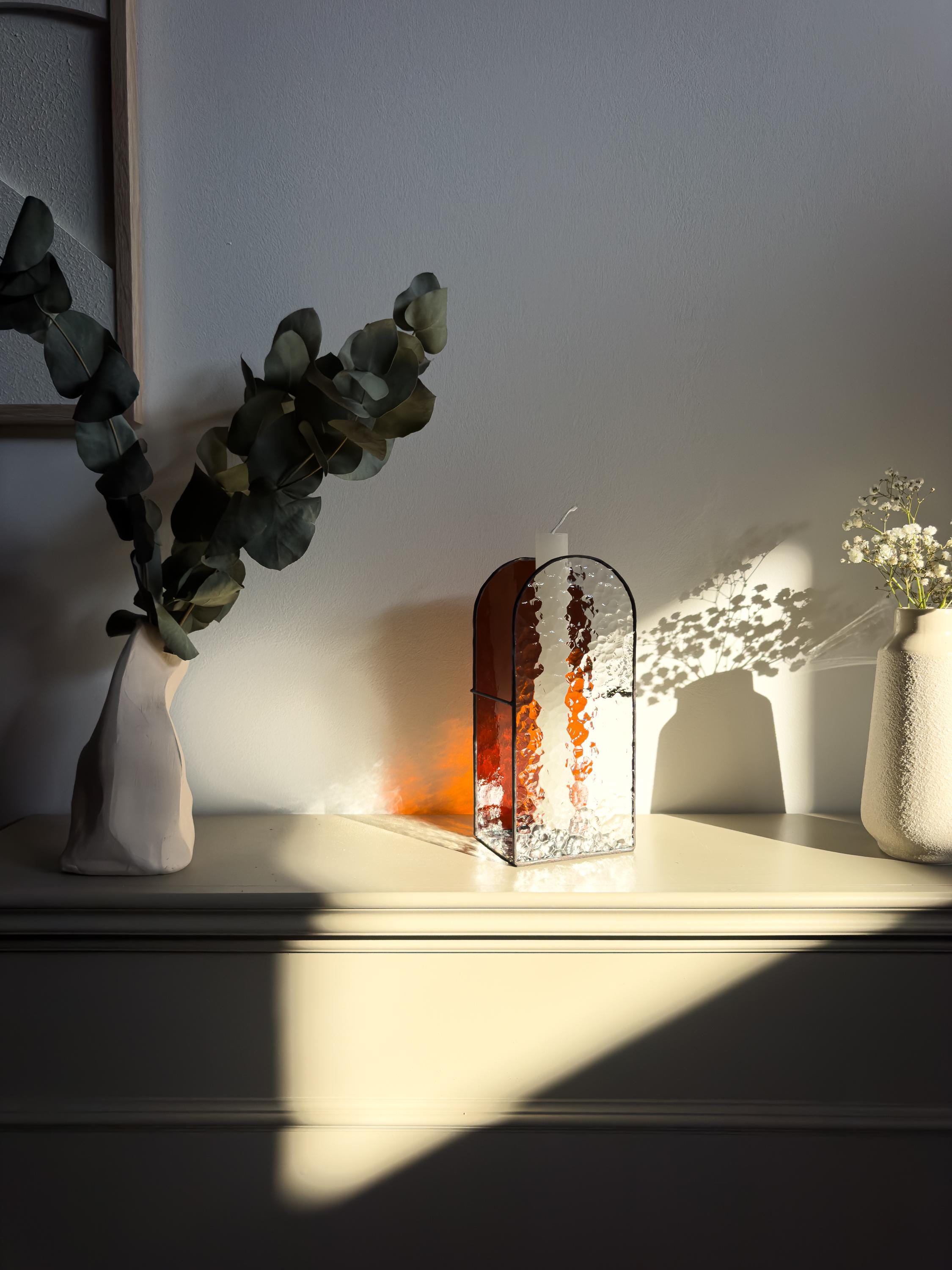 Luminous Form – Tiffany Stained Glass Candle Holder