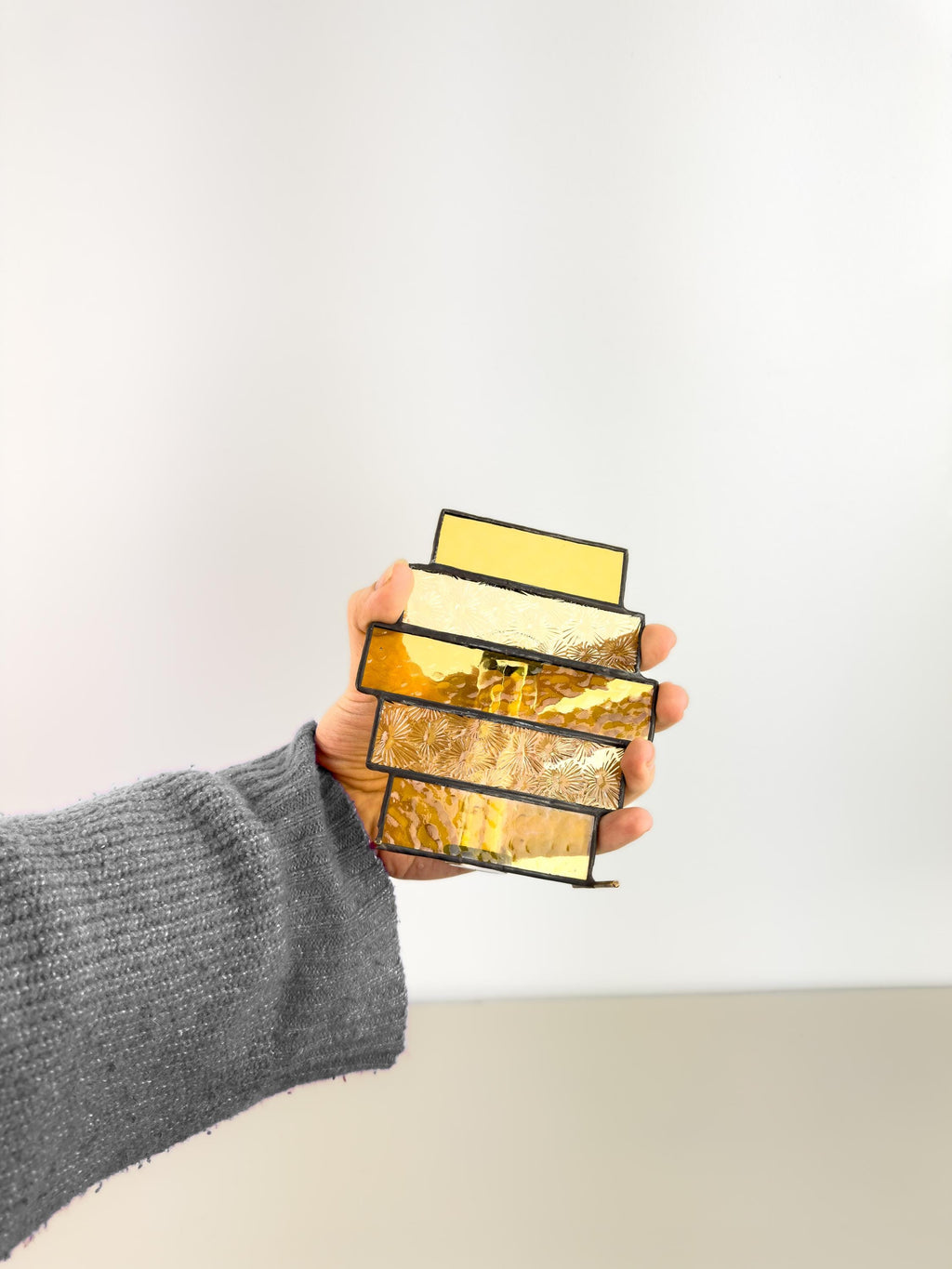 Honeycomb Stained Glass Vase