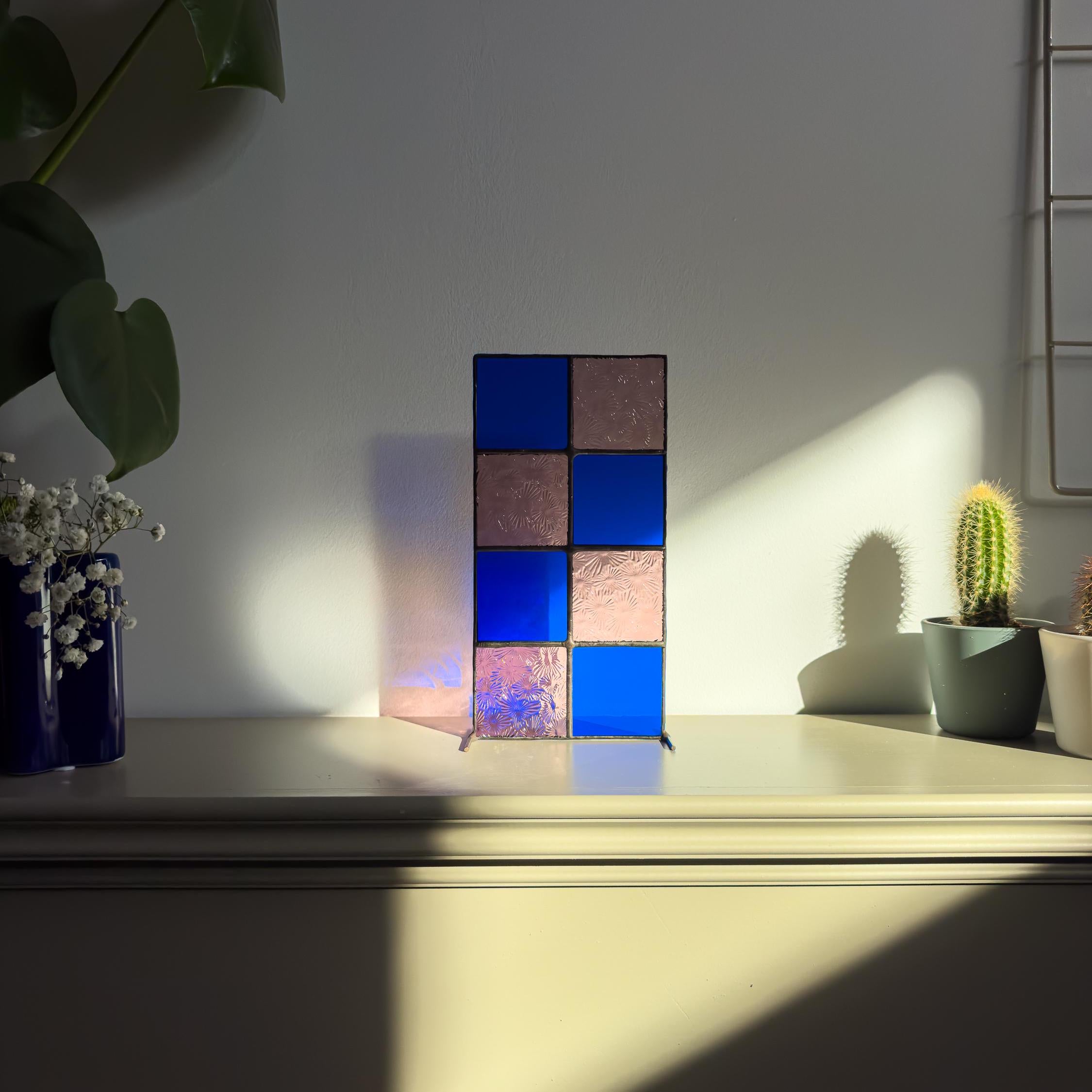 Retro Geometry – Tiffany Stained Glass Suncatcher