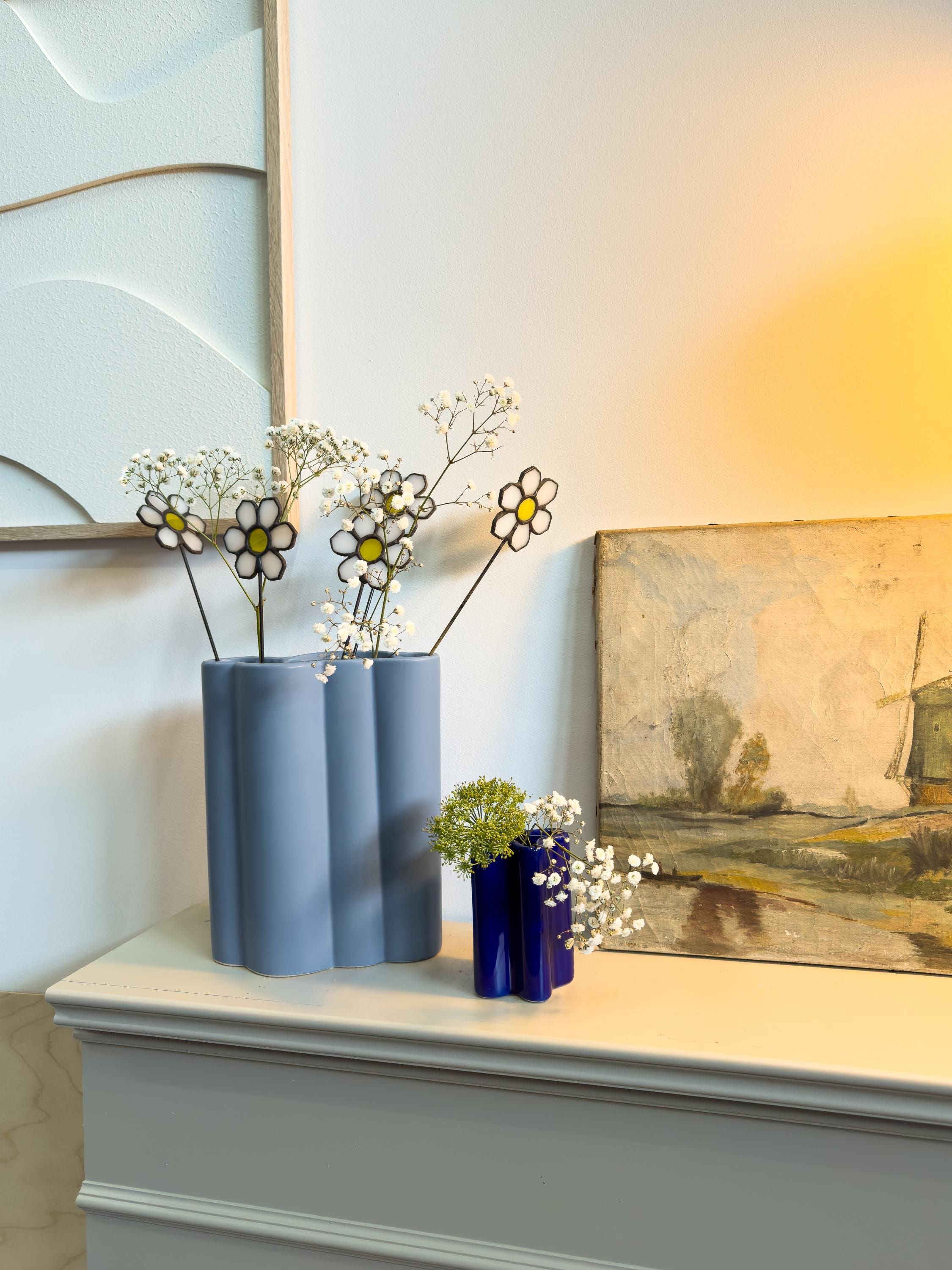 Tiffany Stained Glass Daisy – Handmade Art Flower