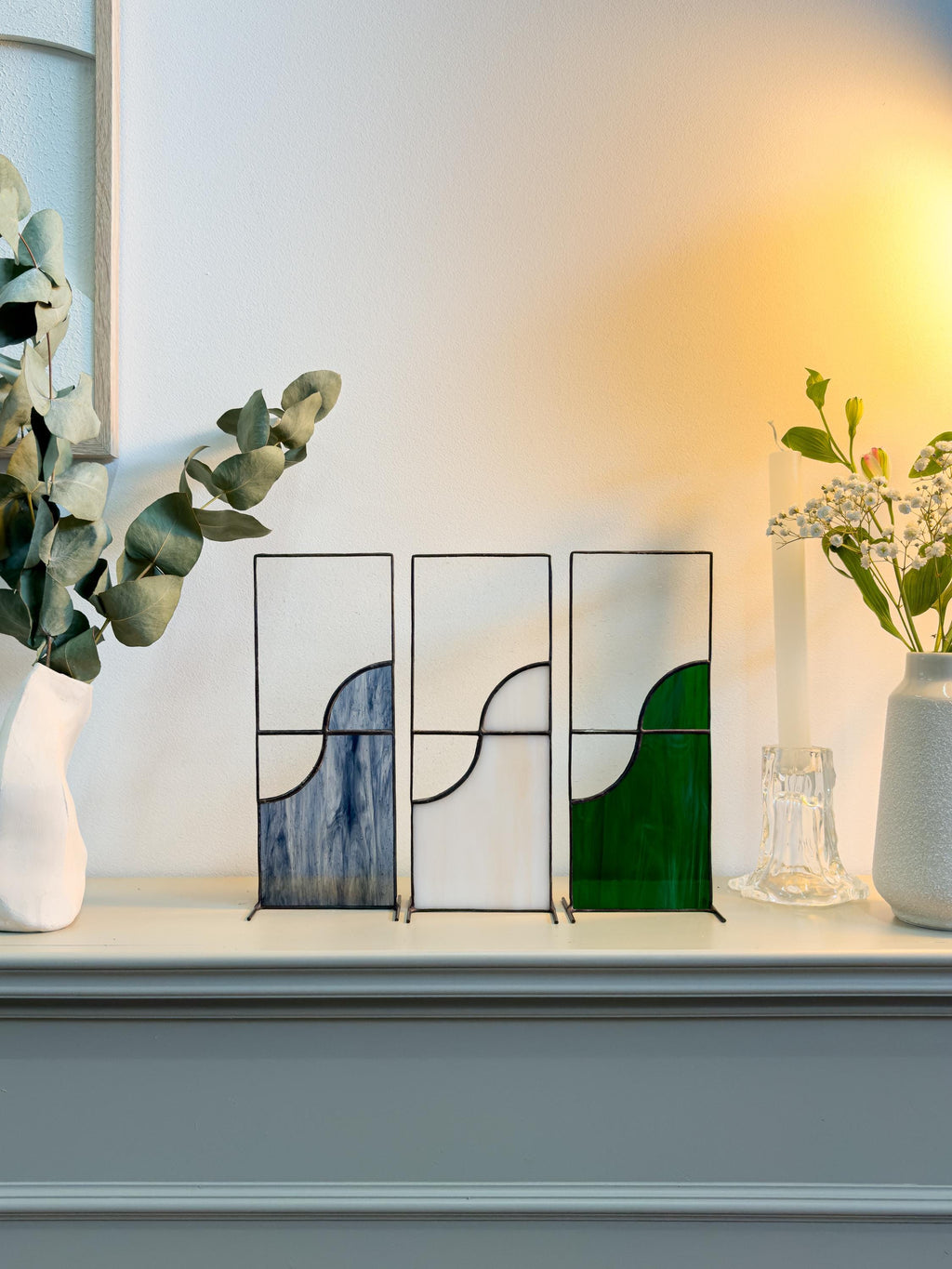 Japandi Stained Glass Suncatcher - longsize