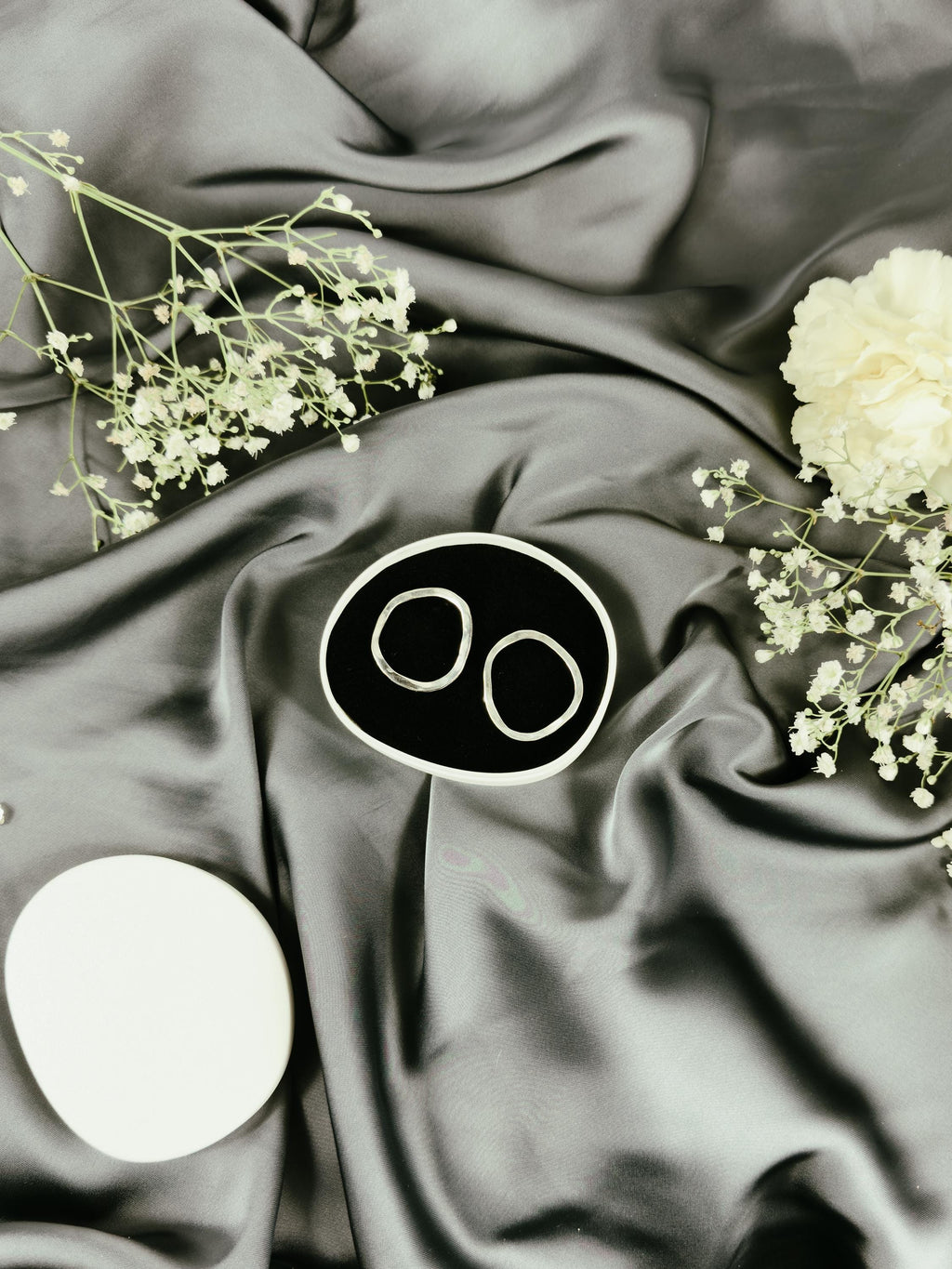 Handcrafted Hammered Silver Earrings (large)