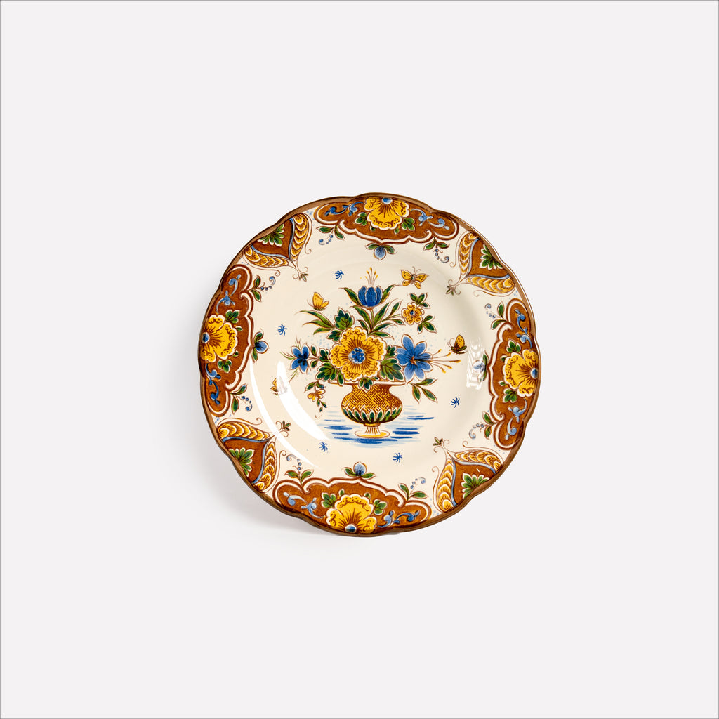 Polychrome Dutch Wall Plate – “Modica” Floral Design, Holland