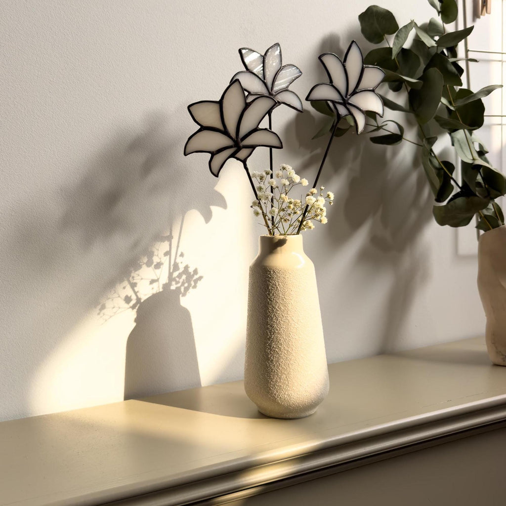 Tiffany Stained Glass Lily – Handmade Art Flower