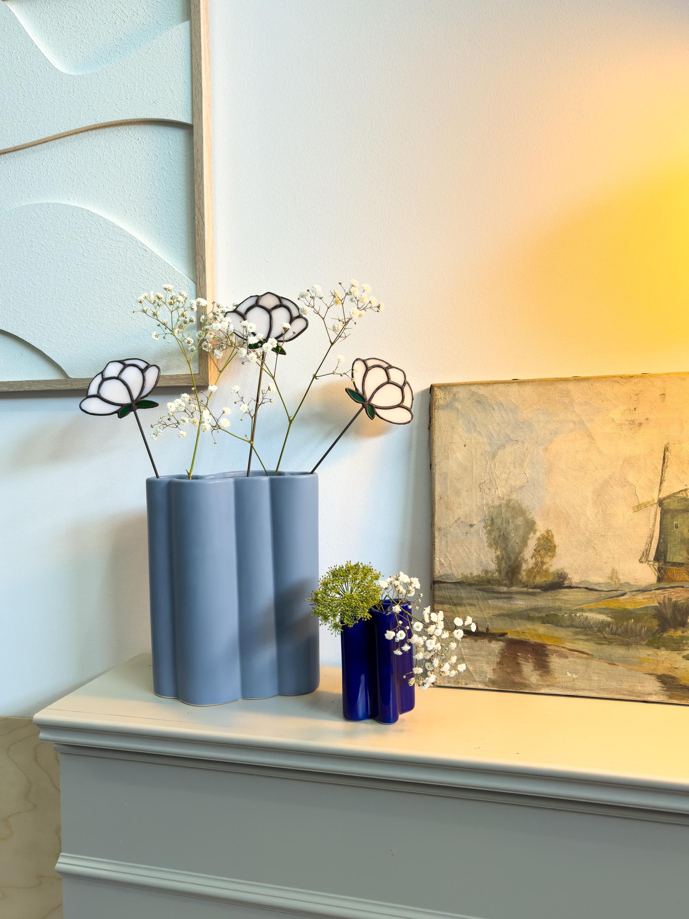 Tiffany Stained Glass Peony – Handmade Art Flower