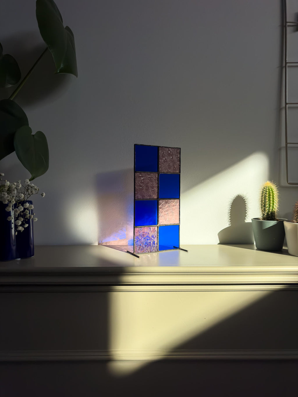 Retro Geometry – Tiffany Stained Glass Suncatcher