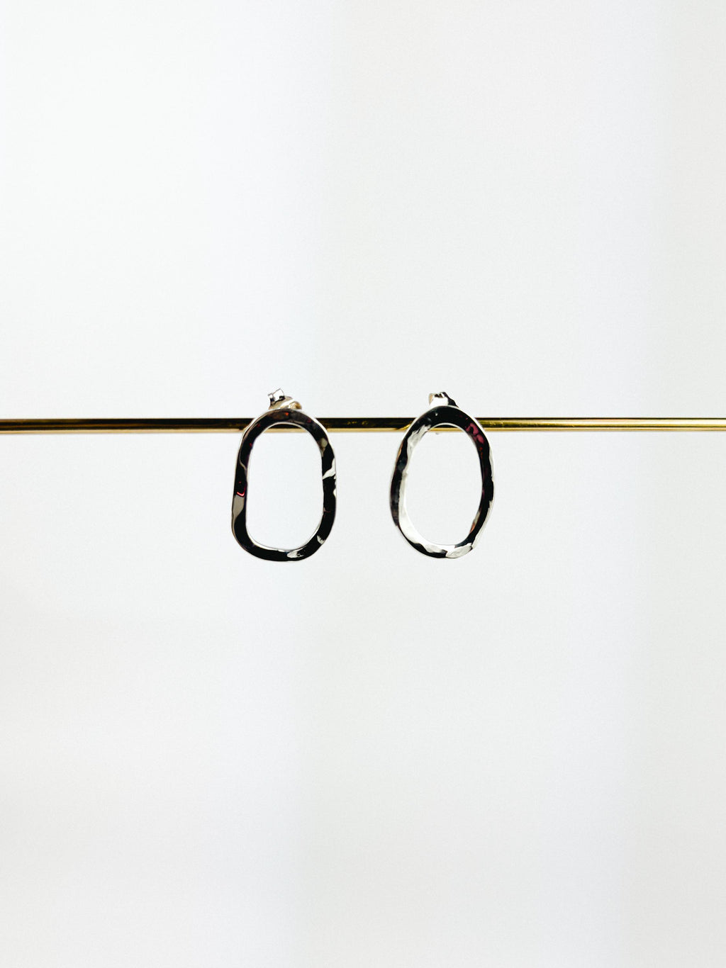 Handmade Hammered Silver Earrings (medium)