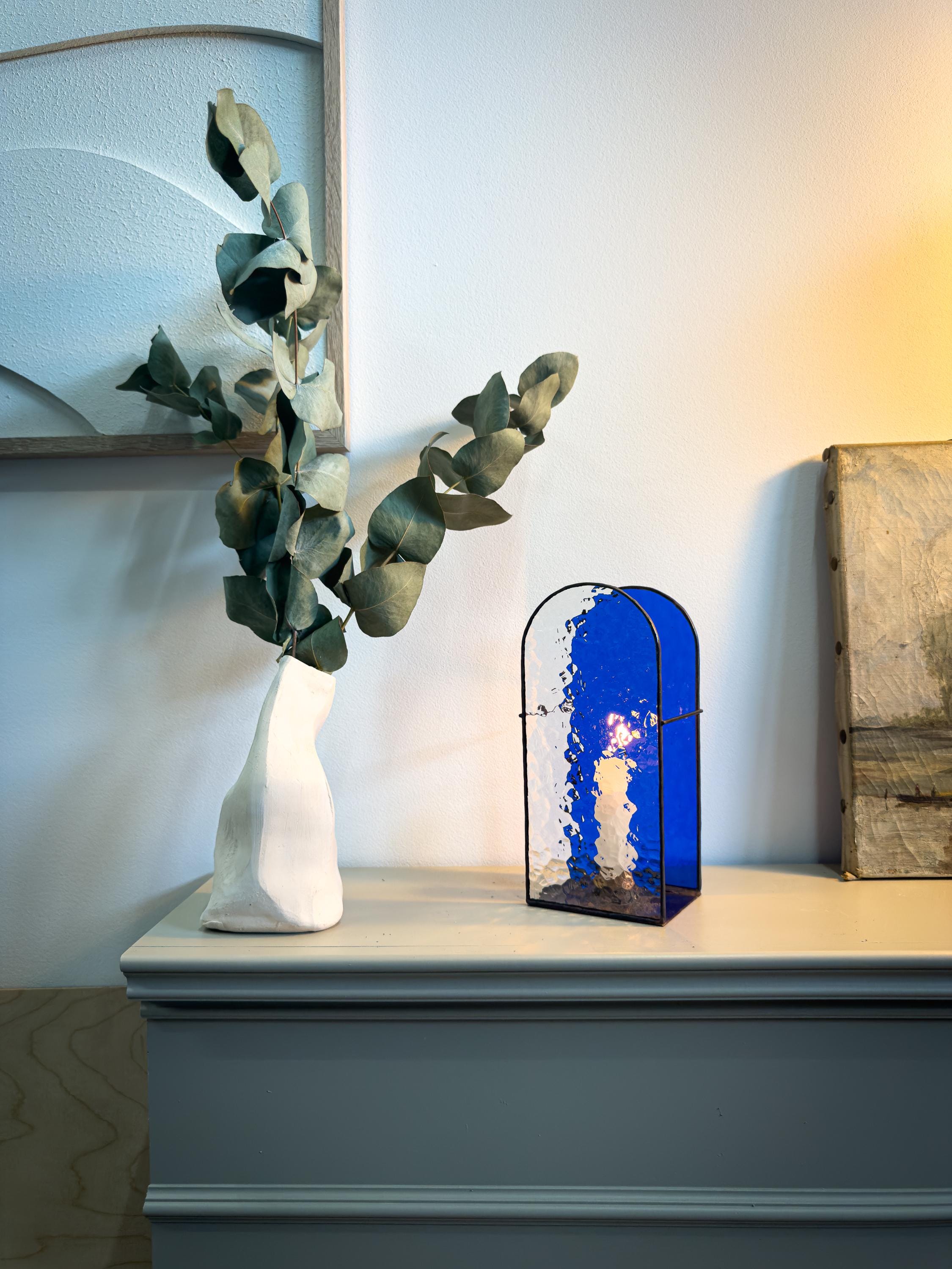 Luminous Form – Tiffany Stained Glass Candle Holder