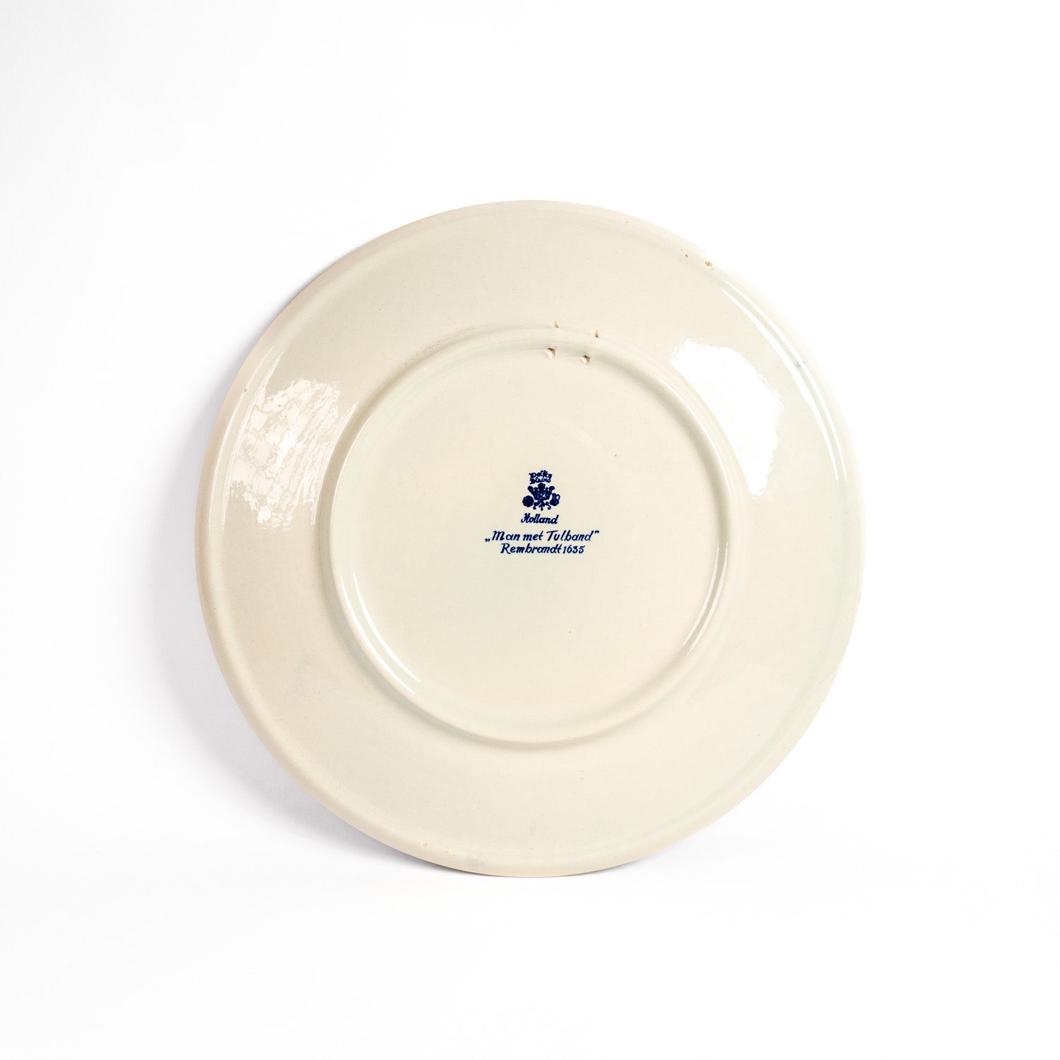 Royal Chemkefa Delft Blue Wall Plate – “Man with a Turban” after Rembrandt