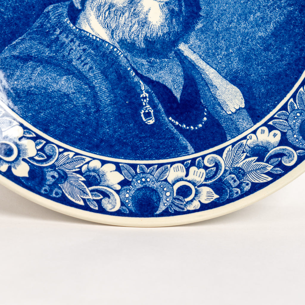 Royal Chemkefa Delft Blue Wall Plate – “Man with a Turban” after Rembrandt
