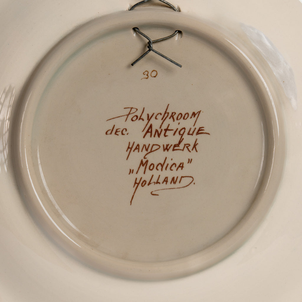 Polychrome Dutch Wall Plate – “Modica” Floral Design, Holland