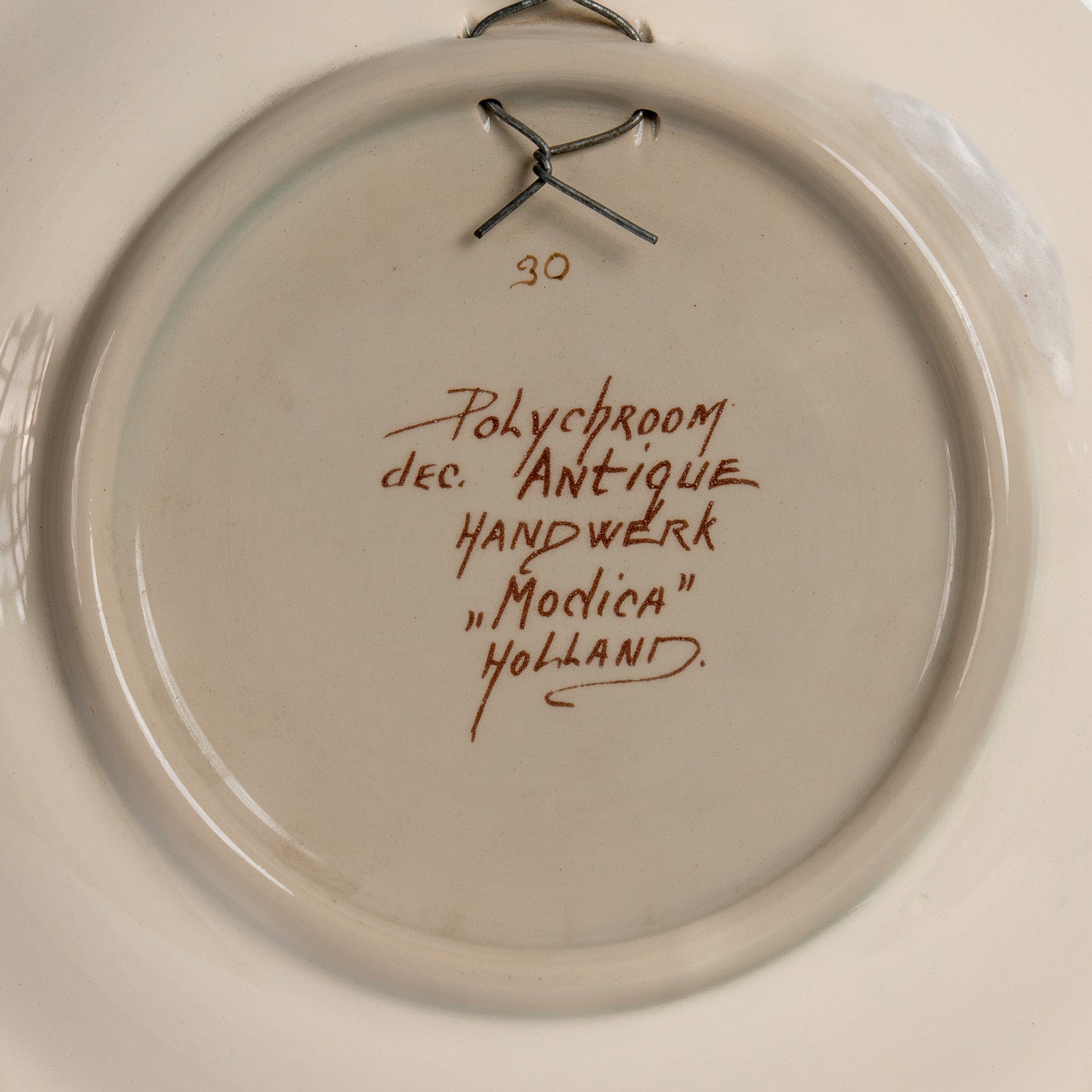 Polychrome Dutch Wall Plate – “Modica” Floral Design, Holland