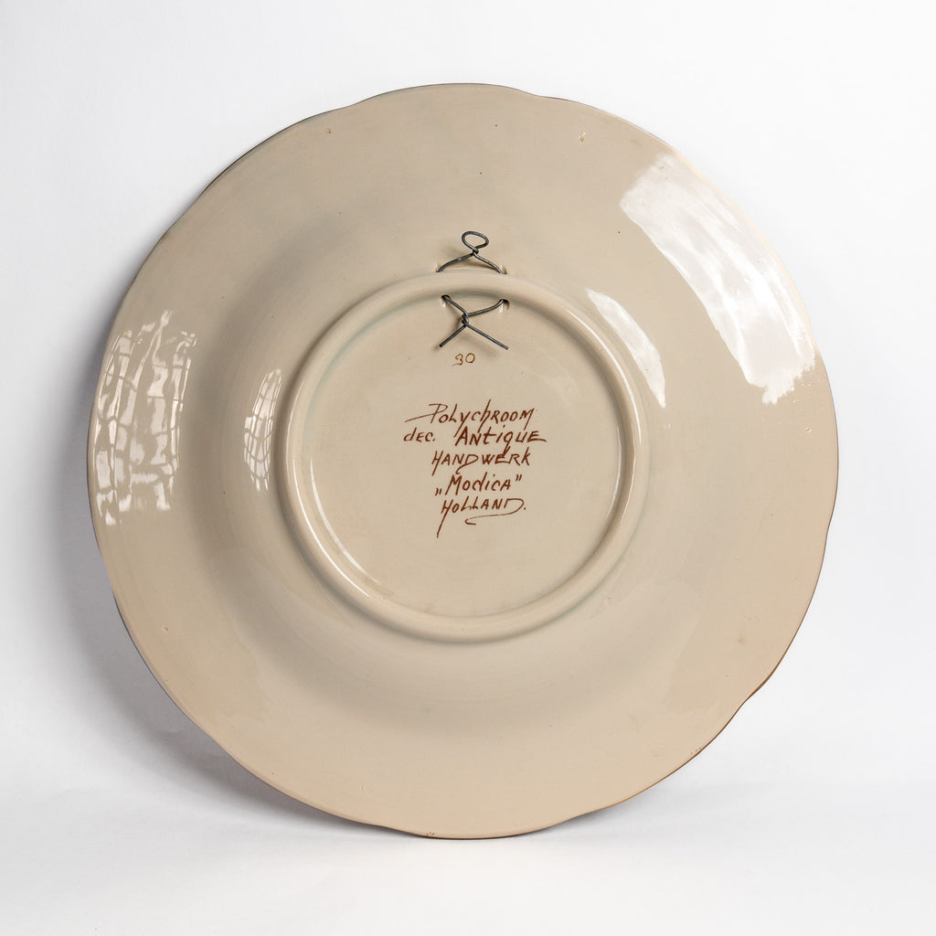 Polychrome Dutch Wall Plate – “Modica” Floral Design, Holland