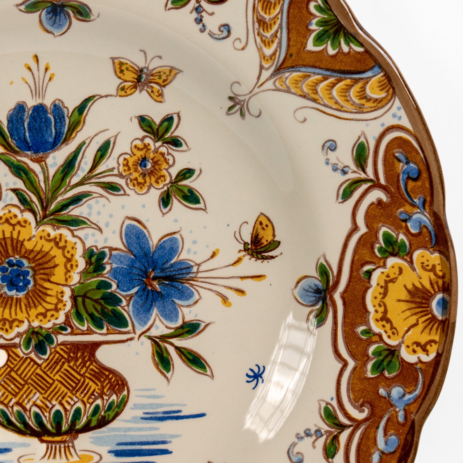 Polychrome Dutch Wall Plate – “Modica” Floral Design, Holland