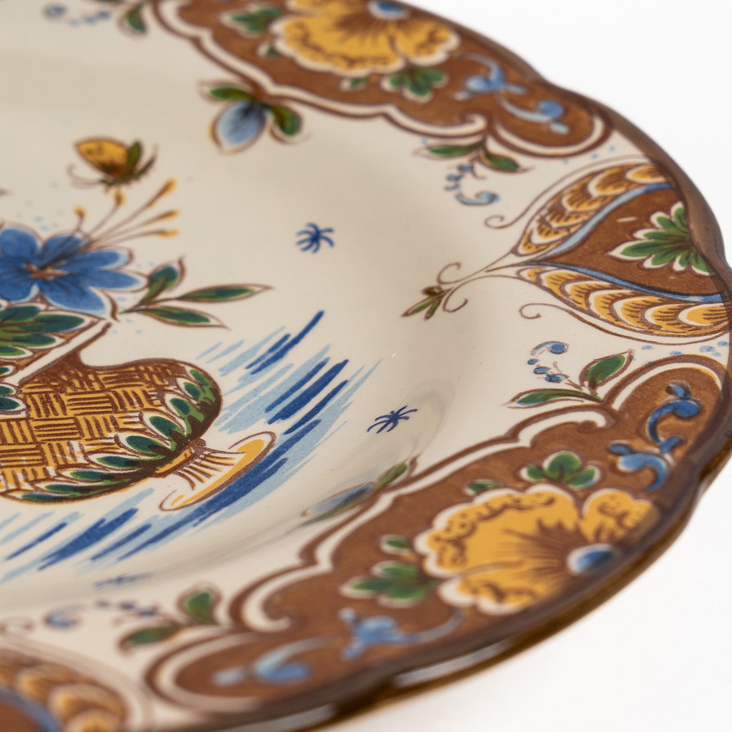 Polychrome Dutch Wall Plate – “Modica” Floral Design, Holland