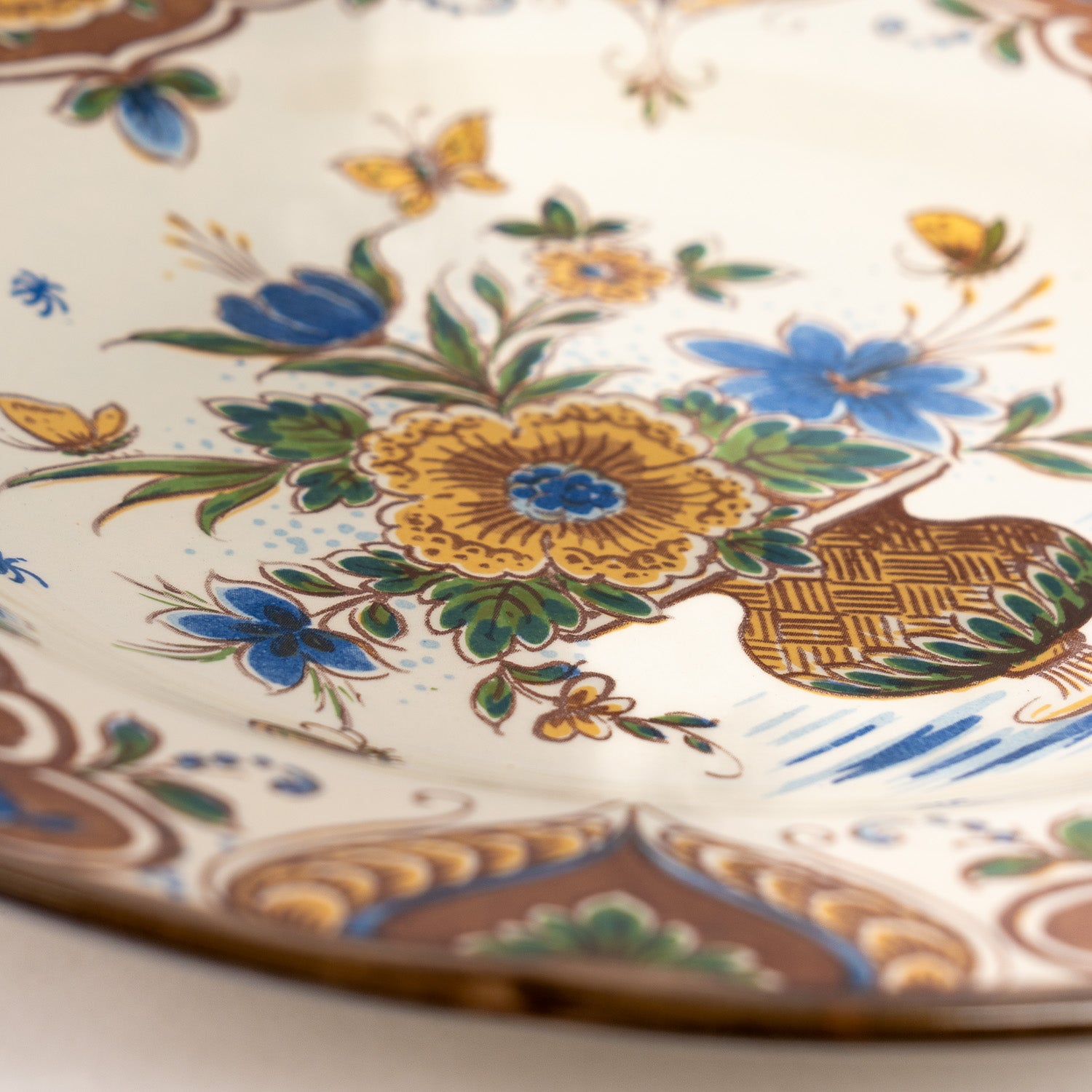 Polychrome Dutch Wall Plate – “Modica” Floral Design, Holland
