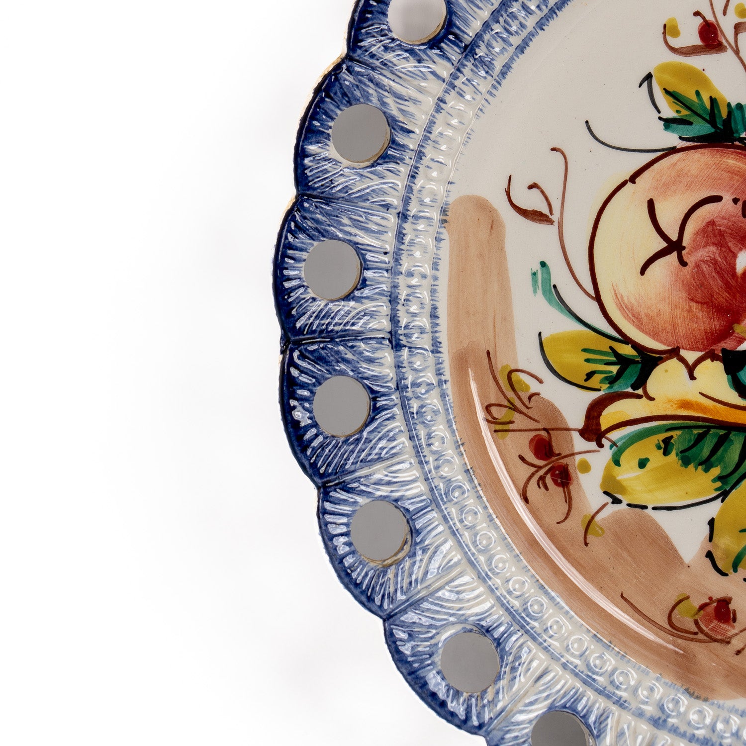 Vintage Bassano Pierced Wall Plate – Italian Majolica Art