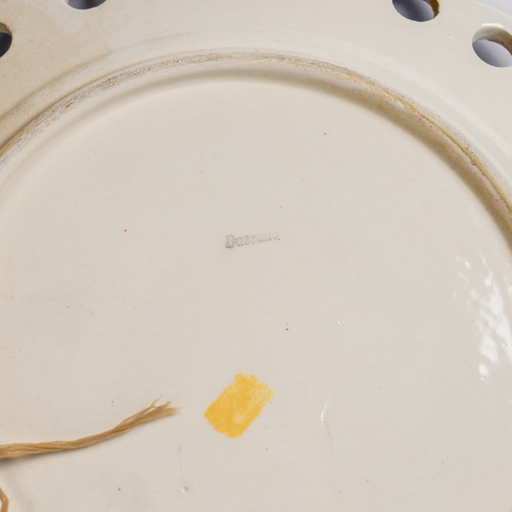 Vintage Bassano Pierced Wall Plate – Italian Majolica Art