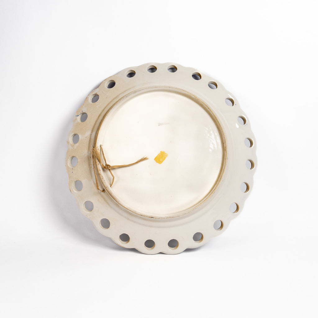 Vintage Bassano Pierced Wall Plate – Italian Majolica Art