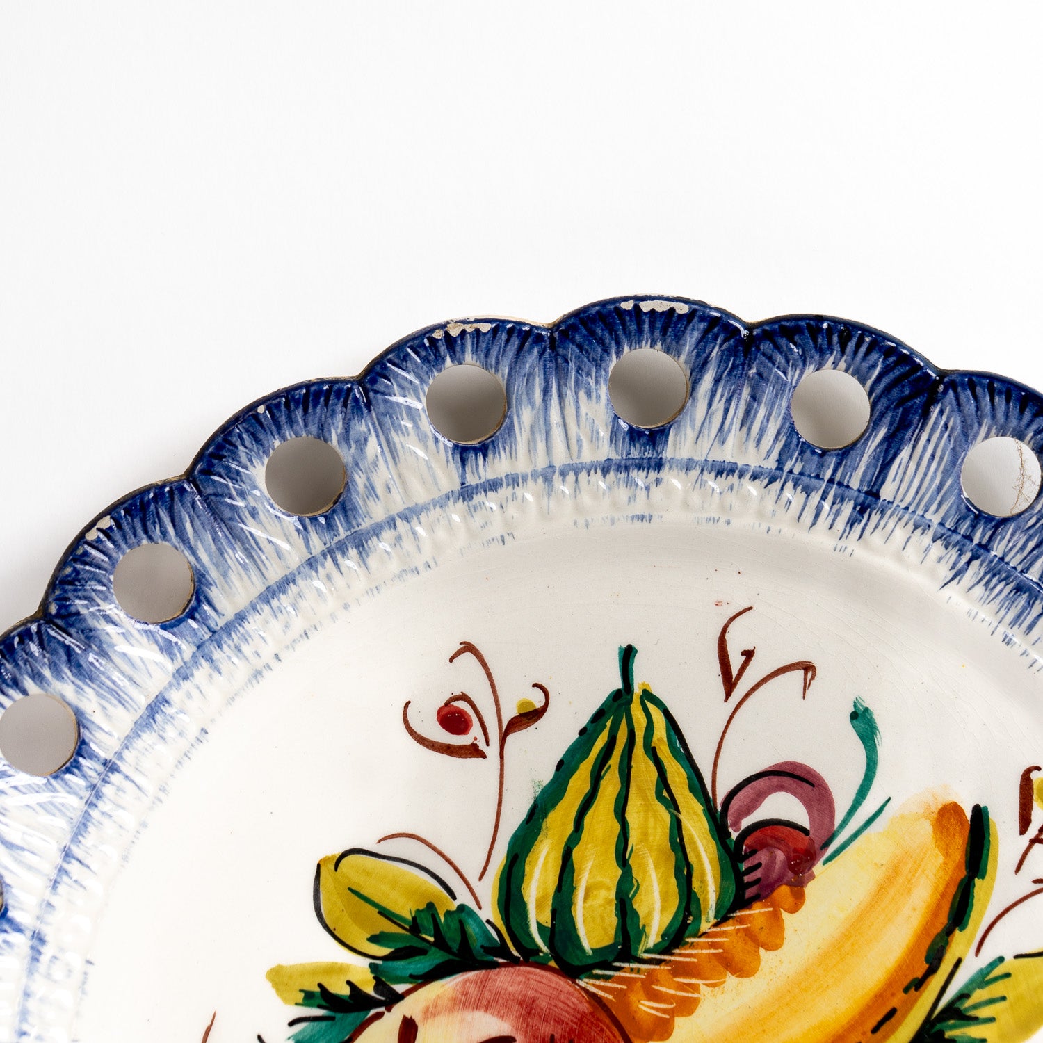 Vintage Bassano Pierced Wall Plate – Italian Majolica Art