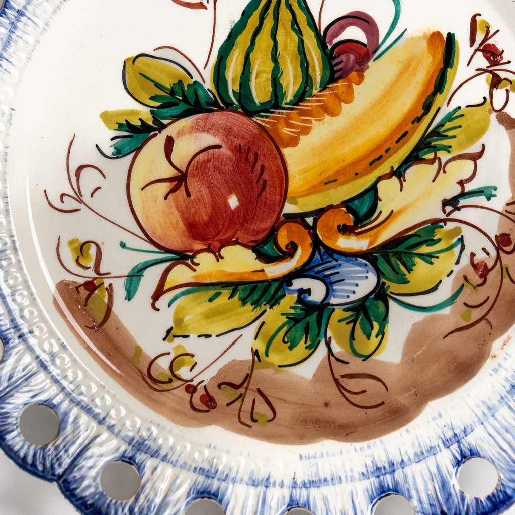 Vintage Bassano Pierced Wall Plate – Italian Majolica Art
