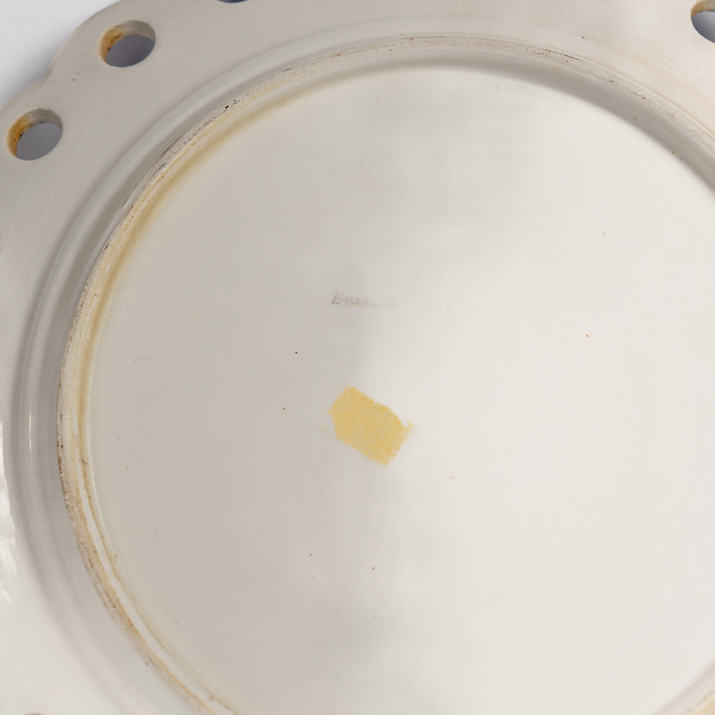 Vintage Bassano Pierced Wall Plate – Italian Majolica Art