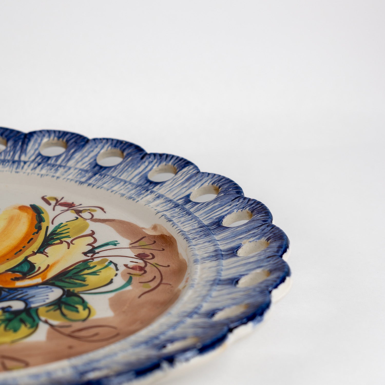 Vintage Bassano Pierced Wall Plate – Italian Majolica Art