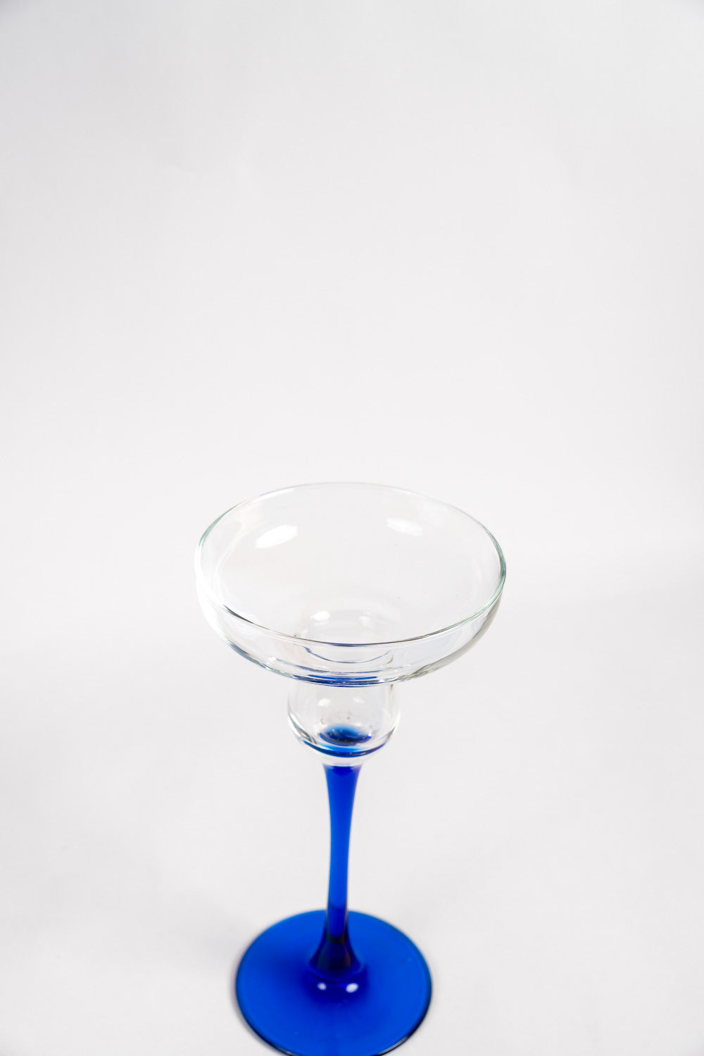 Luminarc Cobalt Blue Glass Candle Holder – France, Mid-Century Modern