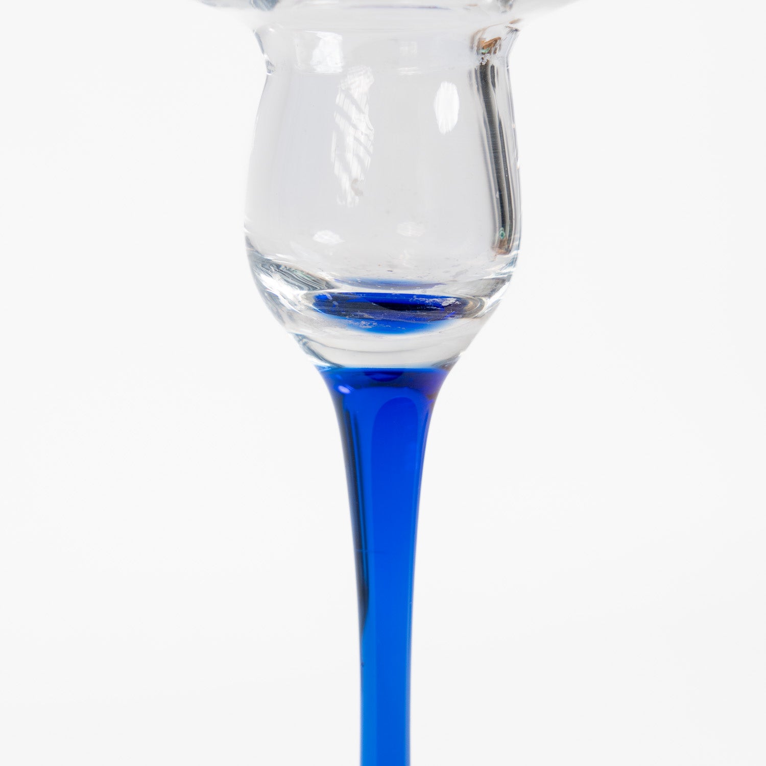 Luminarc Cobalt Blue Glass Candle Holder – France, Mid-Century Modern