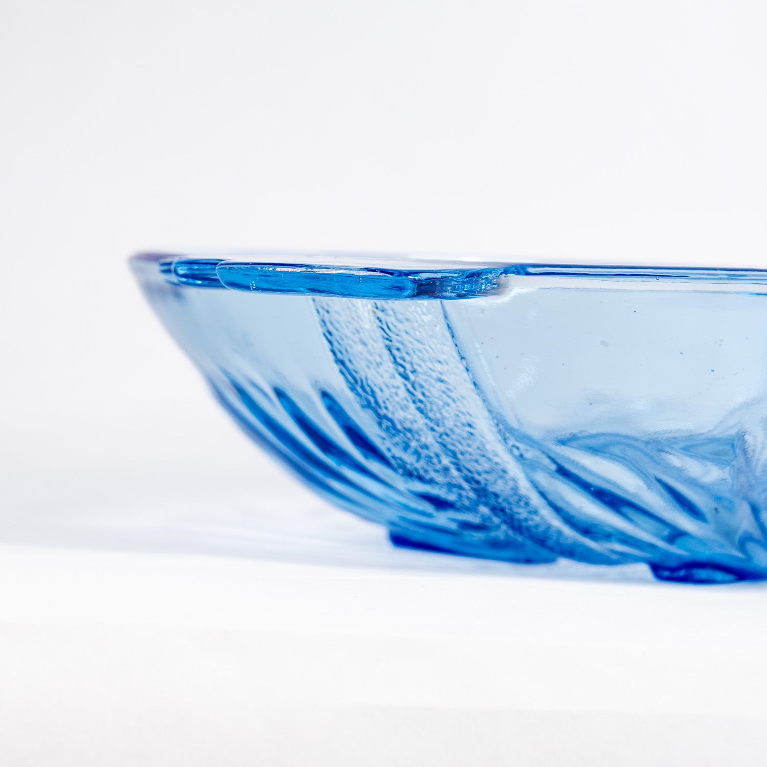 Stolle Niemen Art Deco Glass Set – Royal Blue Bowl and Dishes, Poland (1920s–1930s)