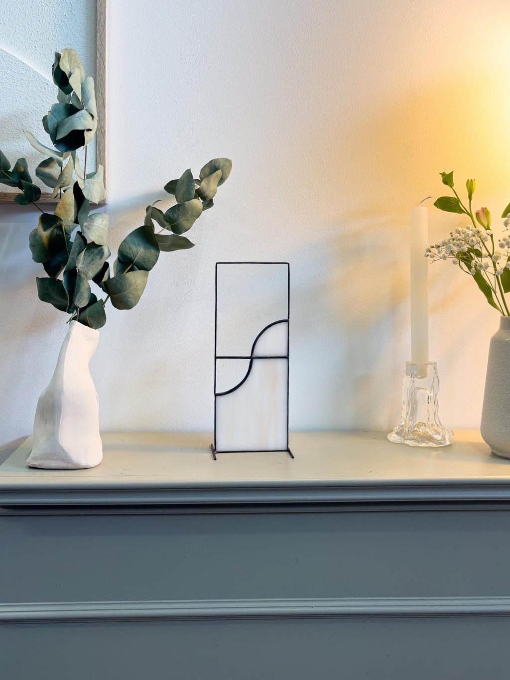 Japandi Stained Glass Suncatcher - longsize