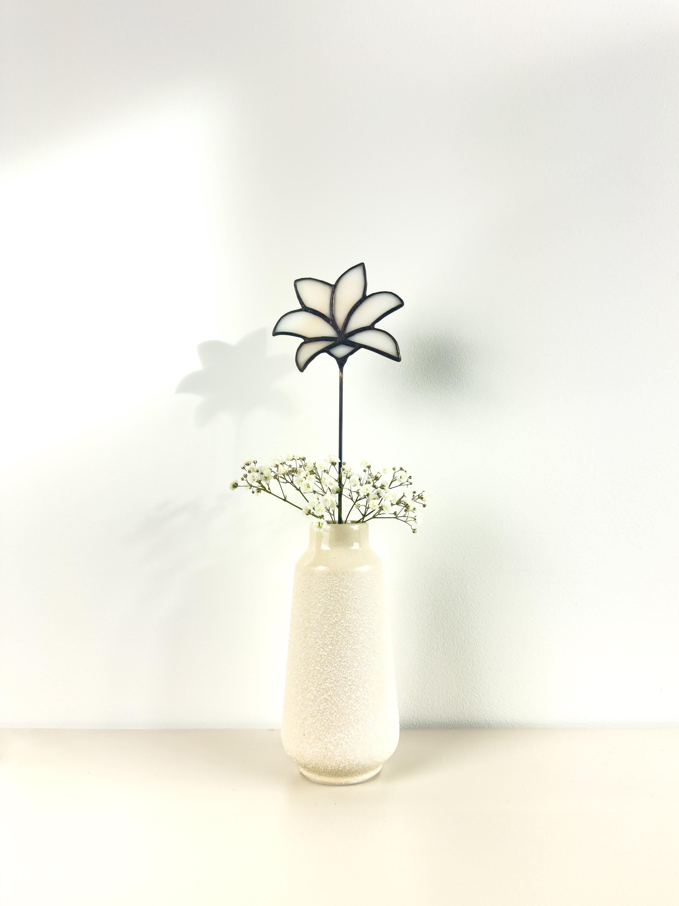 Tiffany Stained Glass Lily – Handmade Art Flower