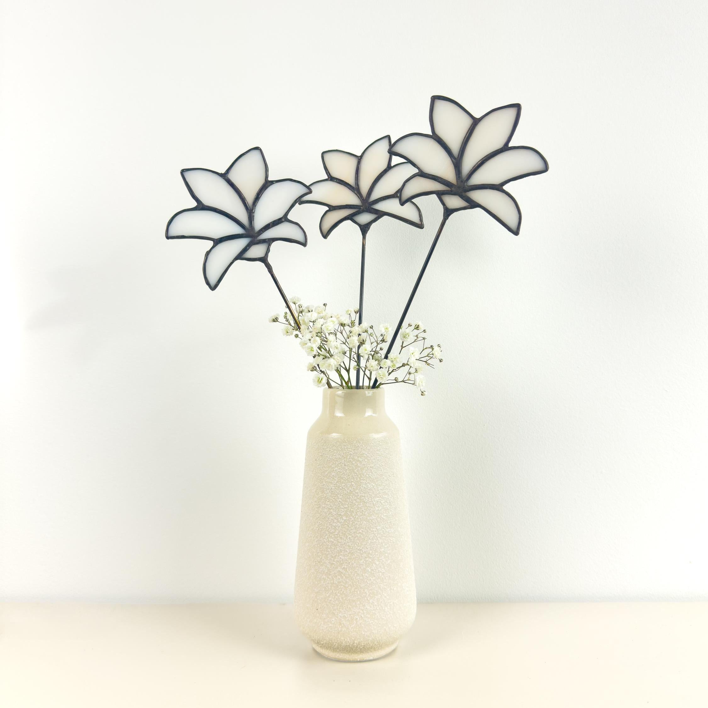 Tiffany Stained Glass Lily – Handmade Art Flower