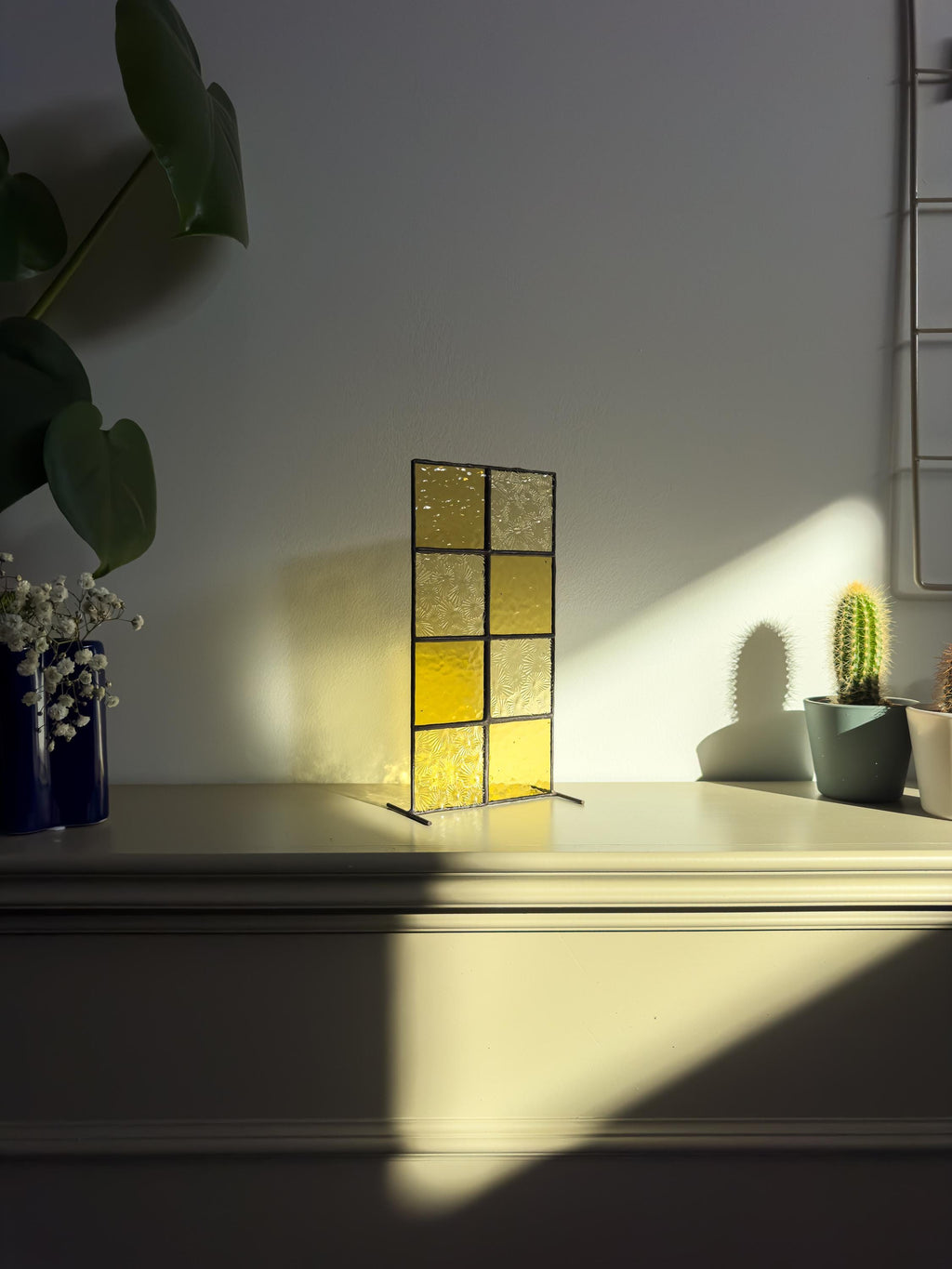 Retro Geometry – Tiffany Stained Glass Suncatcher