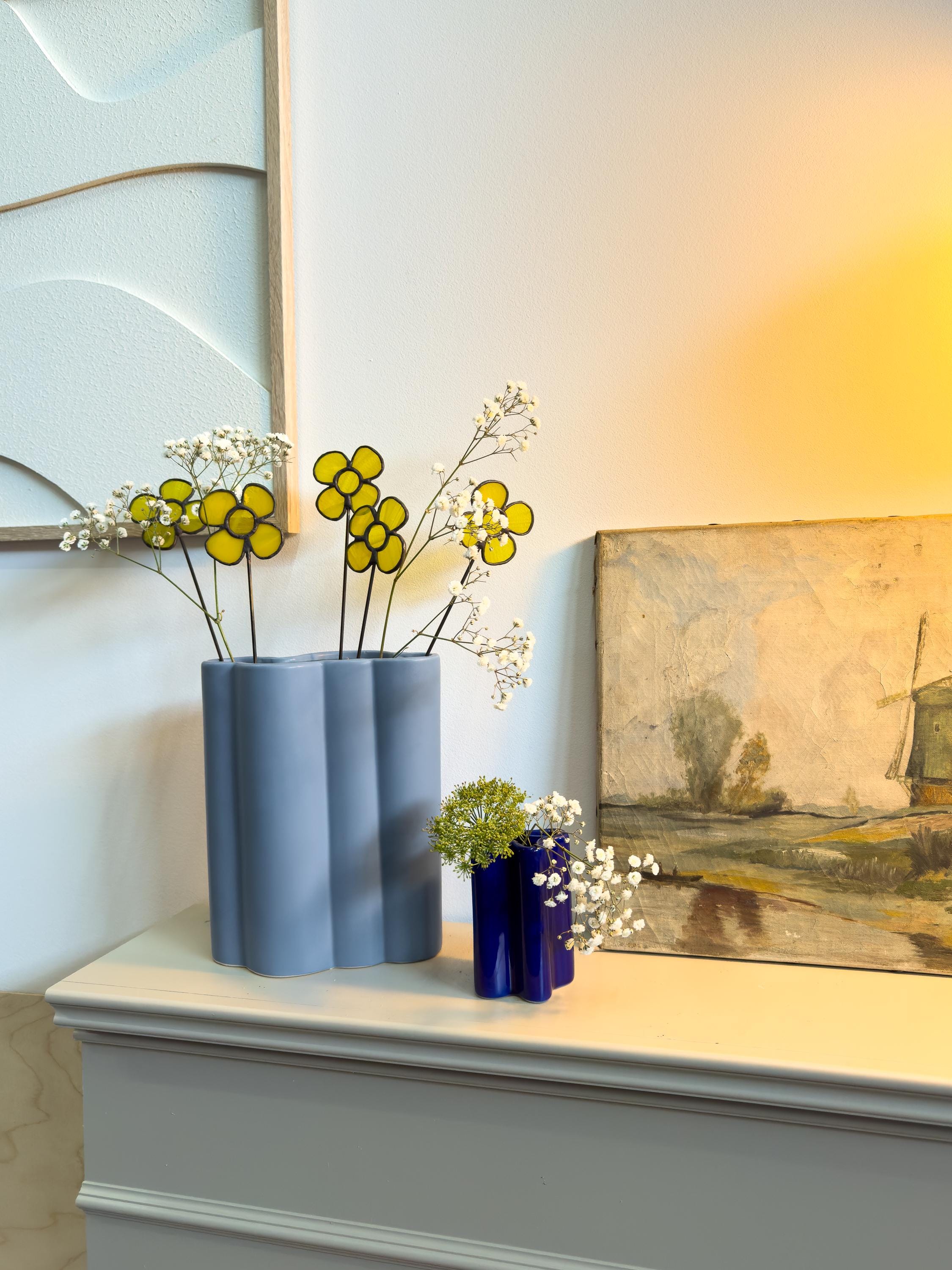 Tiffany Stained Glass Buttercup – Handmade Art Flower