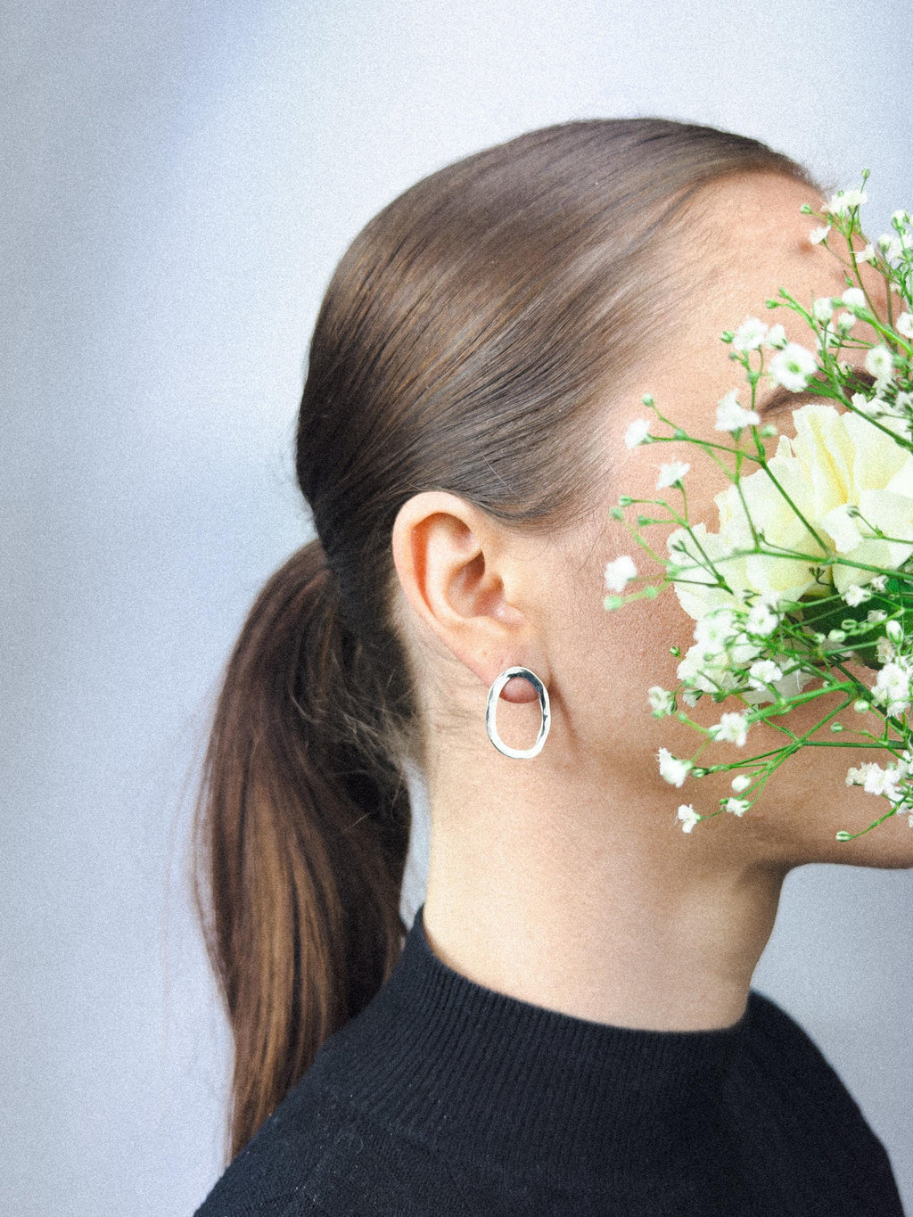 Handmade Hammered Silver Earrings (medium)