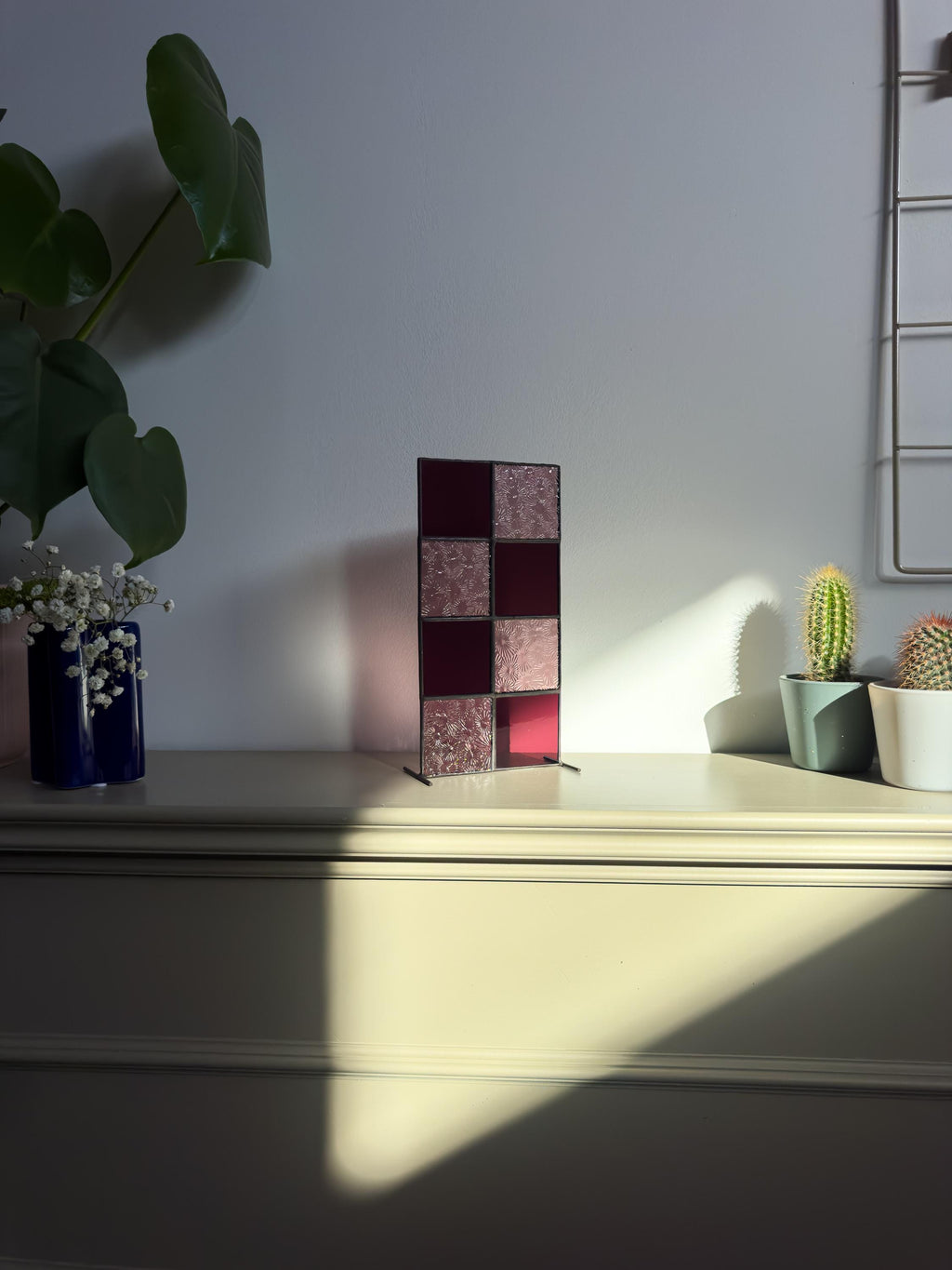 Retro Geometry – Tiffany Stained Glass Suncatcher