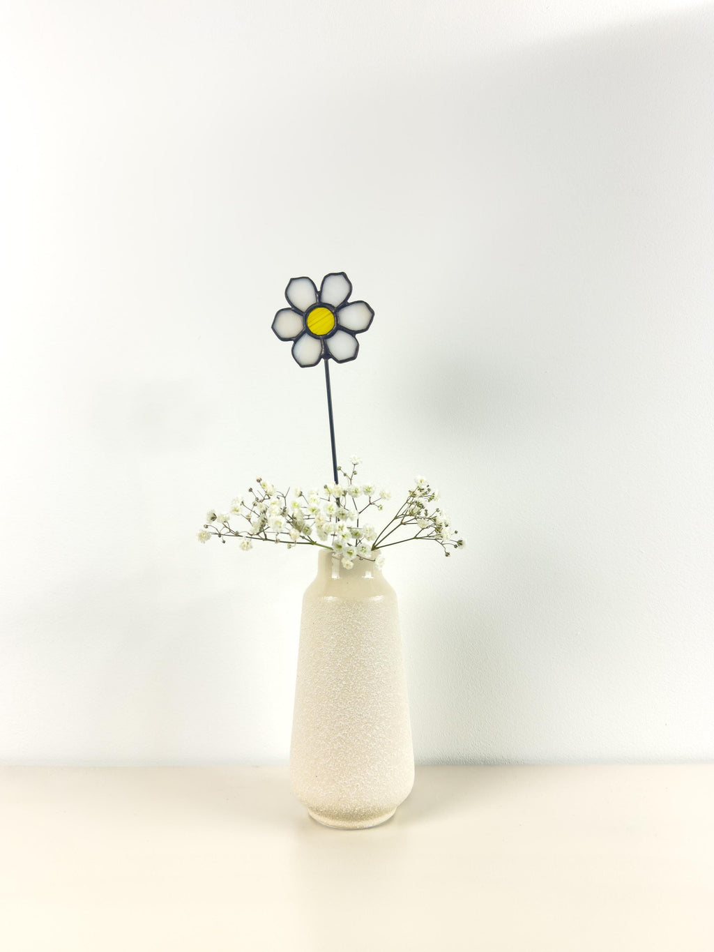 Tiffany Stained Glass Daisy – Handmade Art Flower