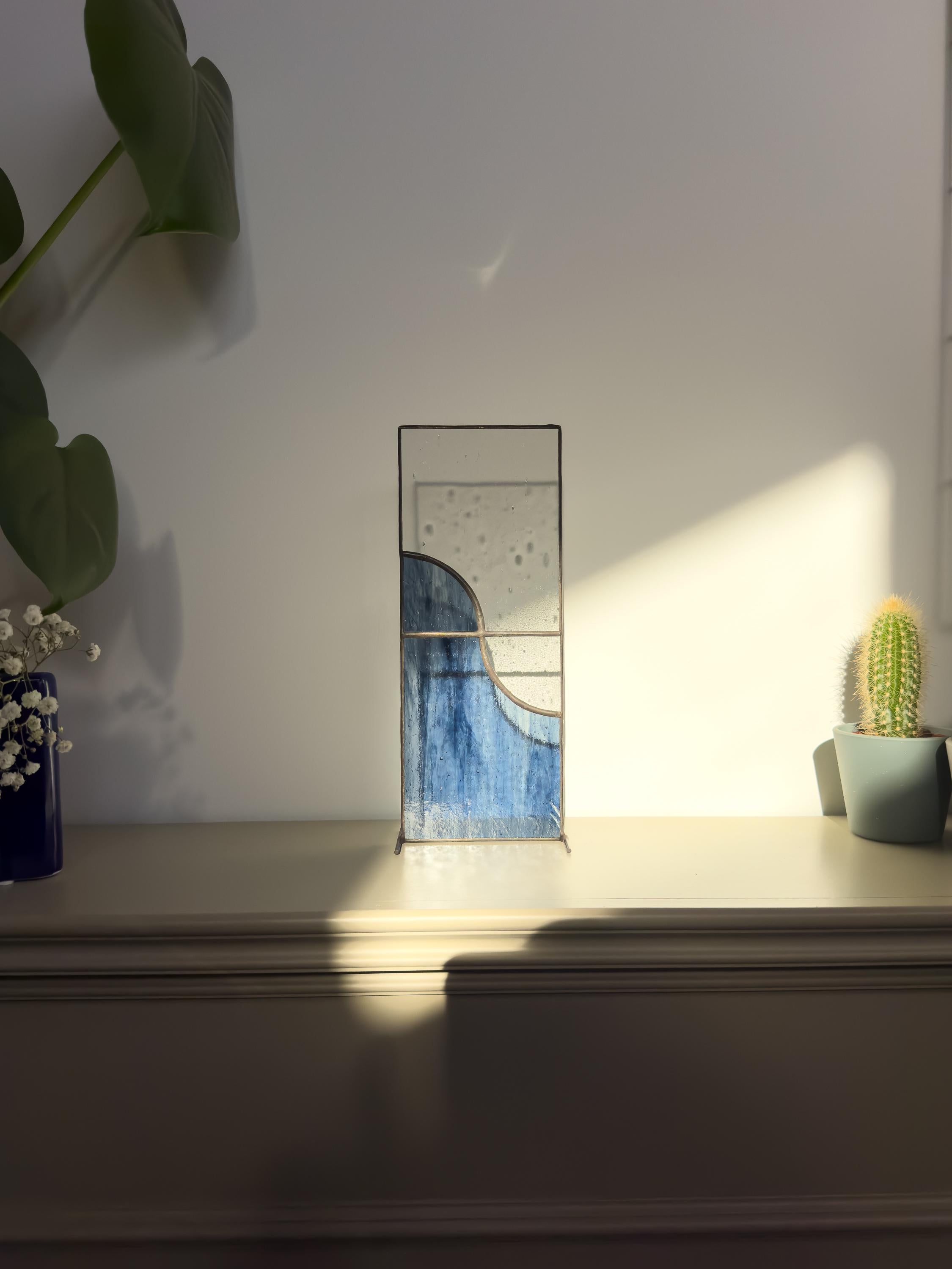 Japandi Stained Glass Suncatcher - longsize