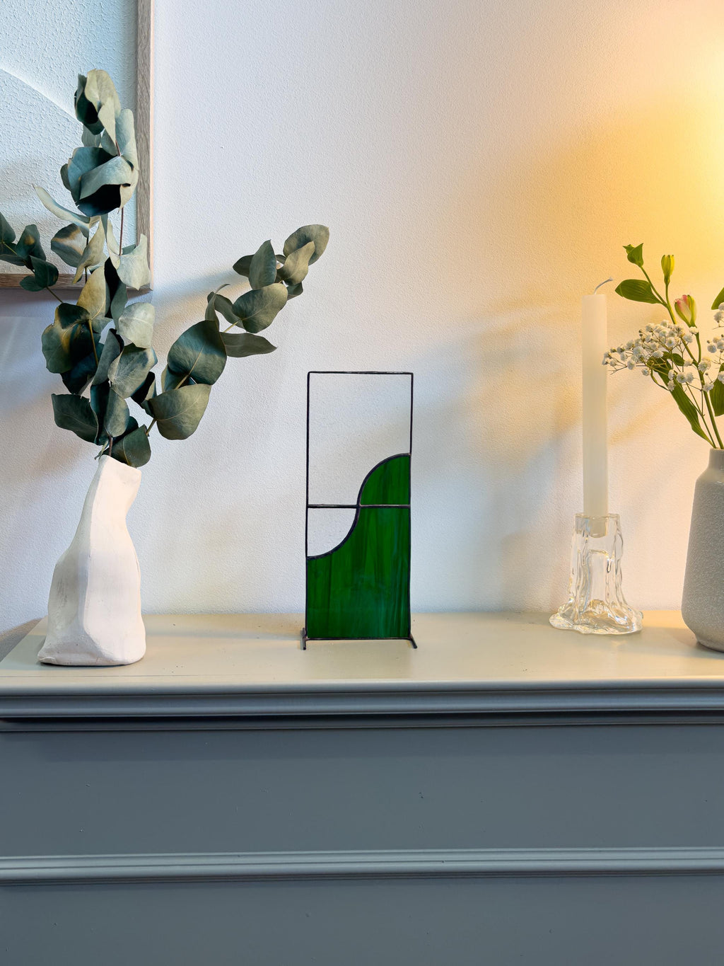 Japandi Stained Glass Suncatcher - longsize