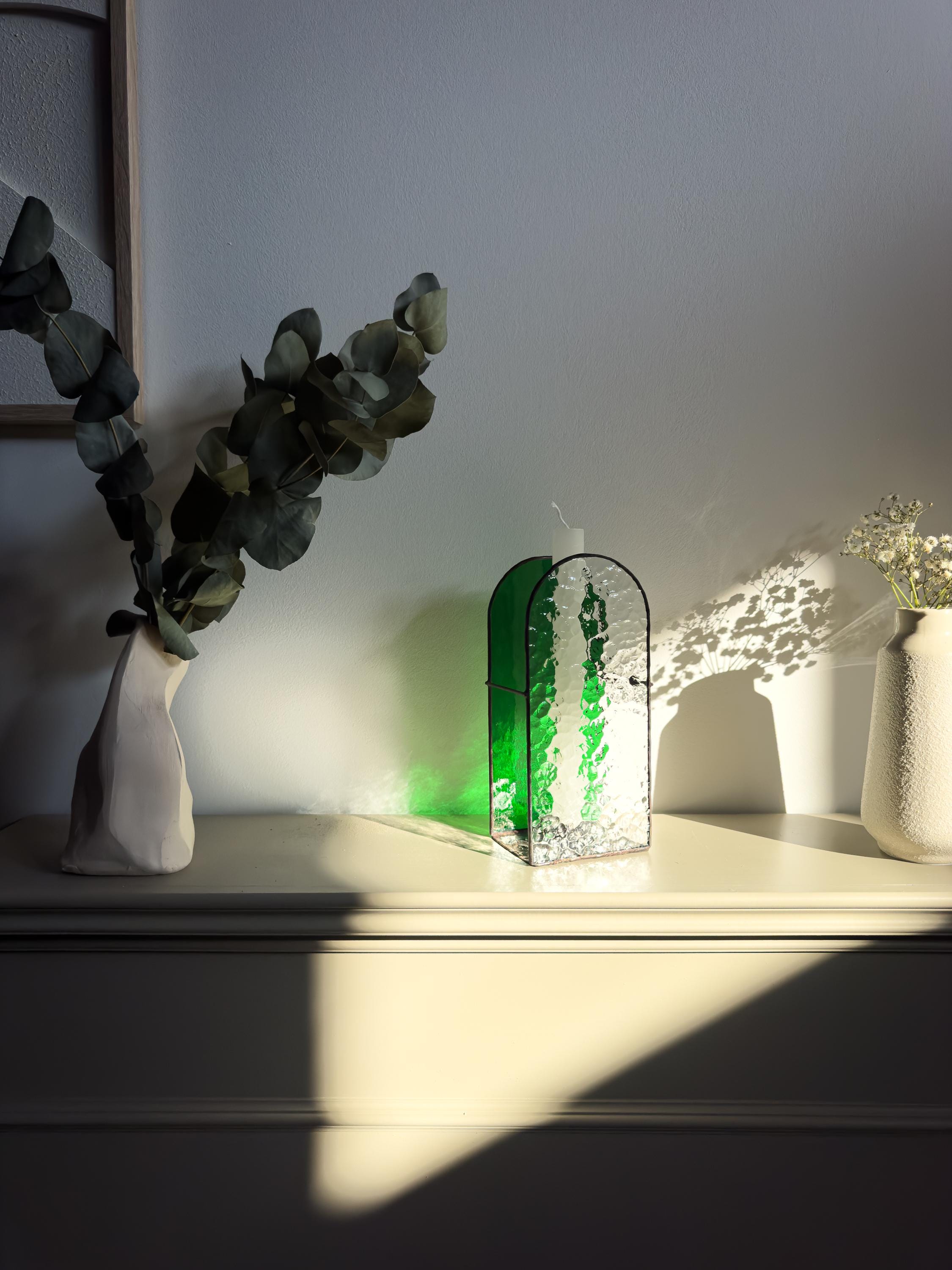 Luminous Form – Tiffany Stained Glass Candle Holder