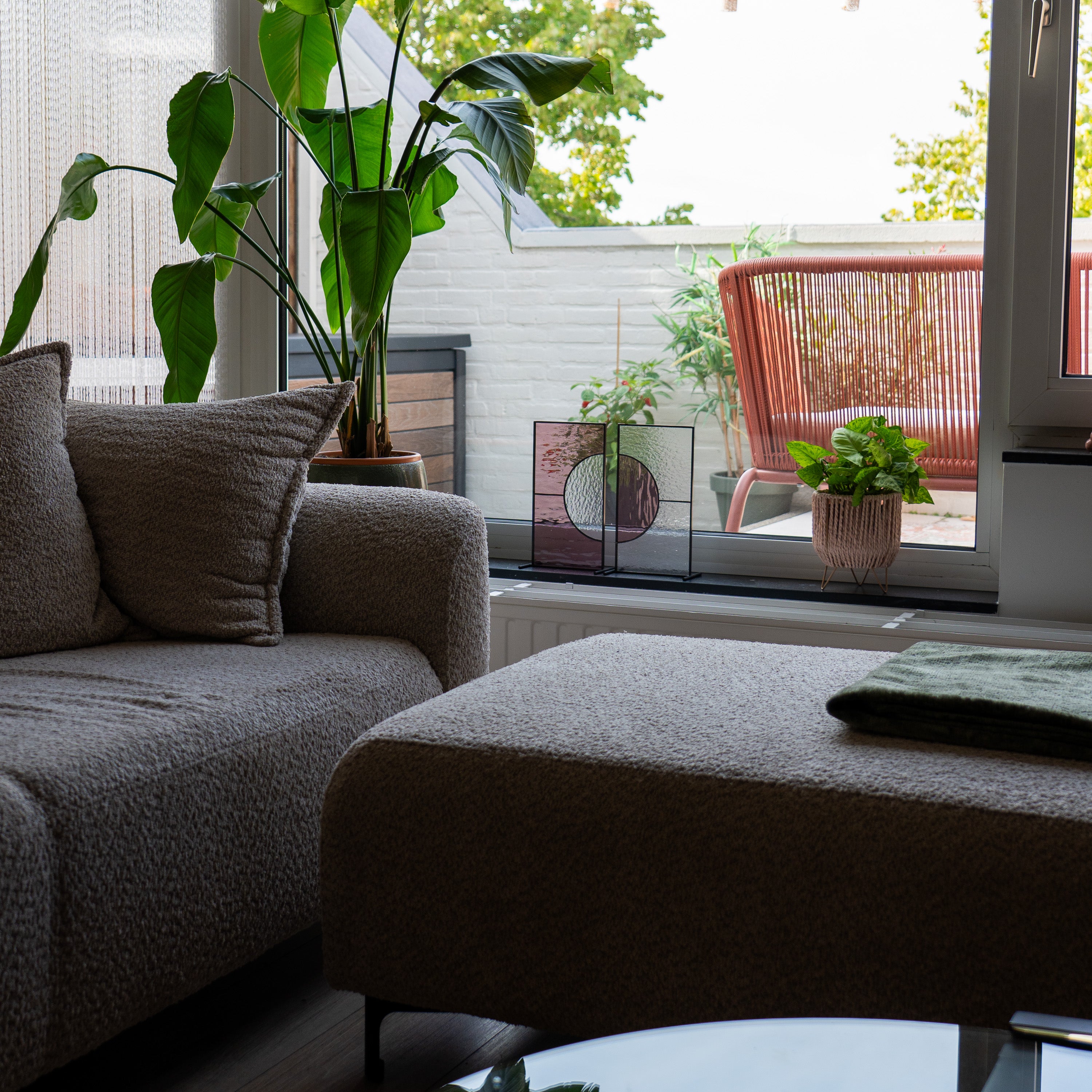 Still Light Duo Japandi Glass Object – Rose & Clear